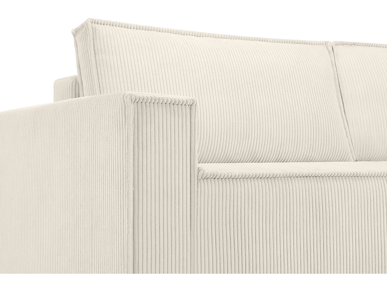 Schlafsofa in Pet Friendly Cord-Stoff - ecru - NAPI