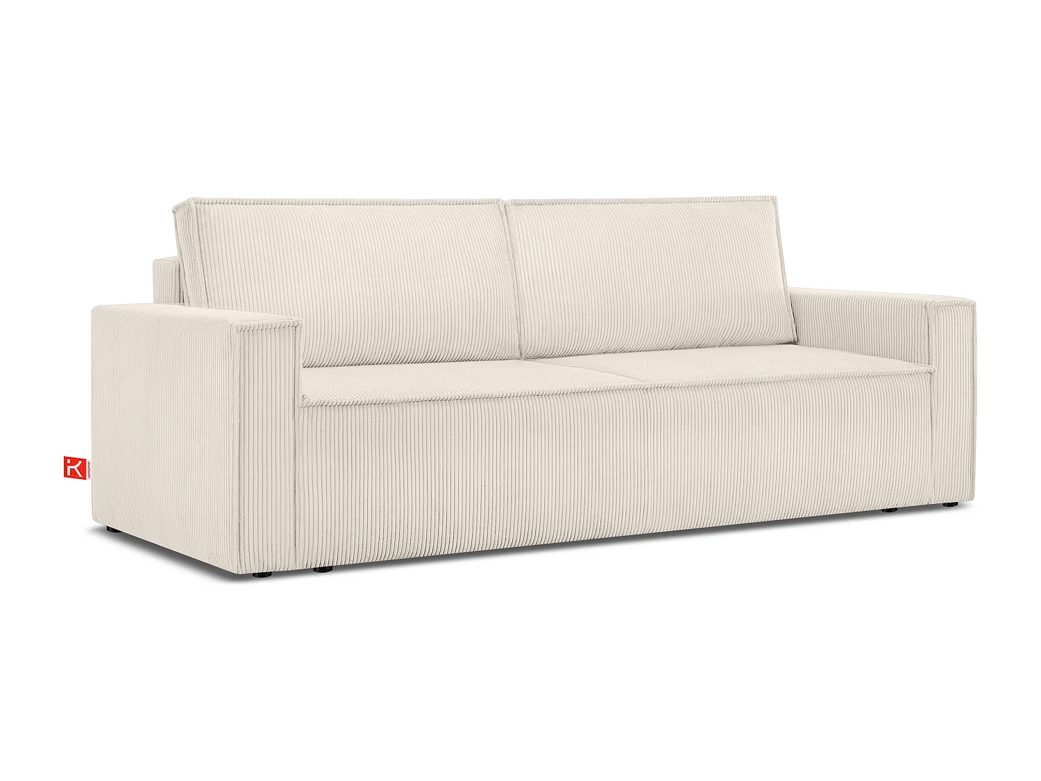 Schlafsofa in Pet Friendly Cord-Stoff - ecru - NAPI