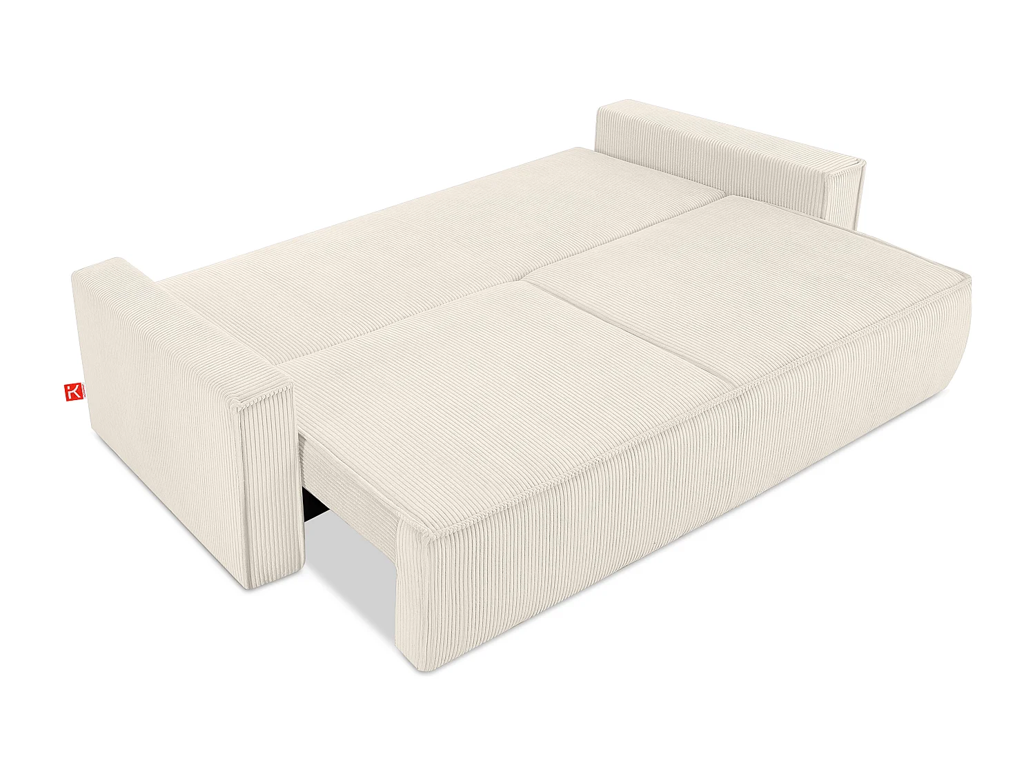 Schlafsofa in Pet Friendly Cord-Stoff - ecru - NAPI