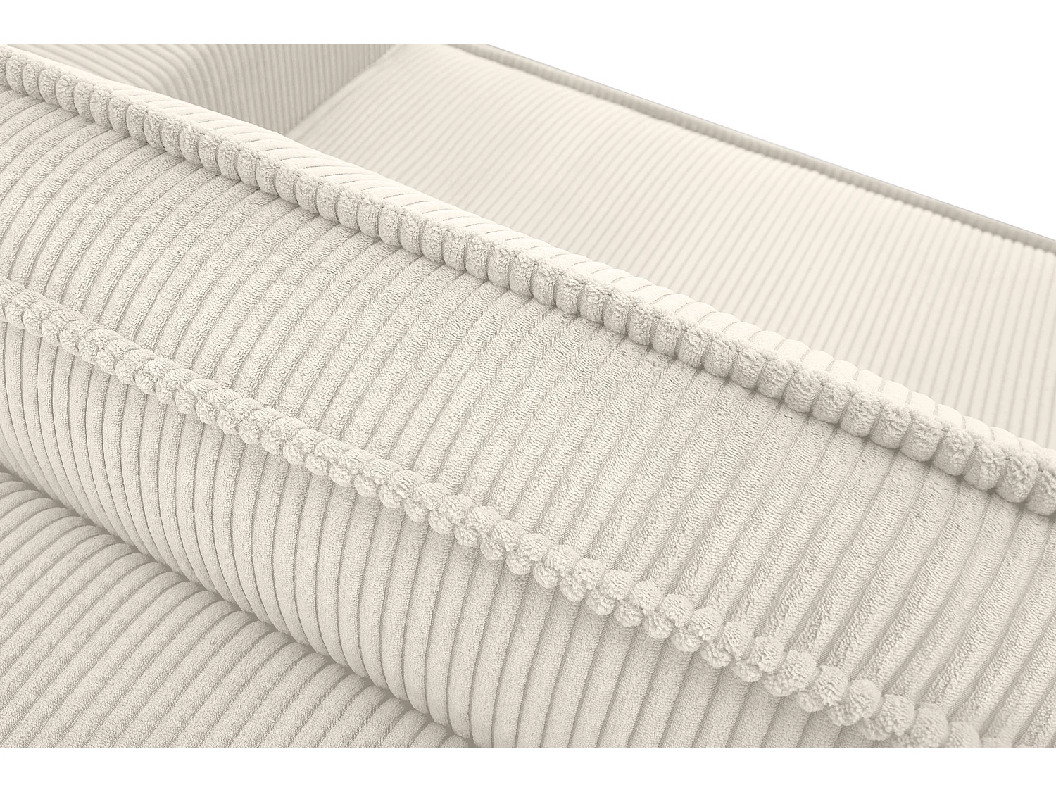 Schlafsofa in Pet Friendly Cord-Stoff - ecru - NAPI