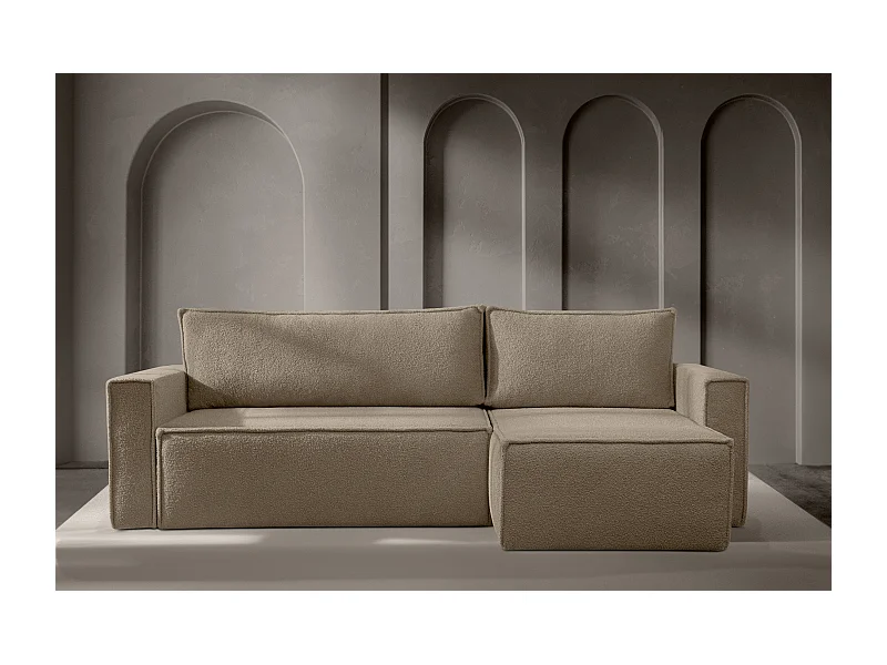Ecksofa Big links/rechts - mit Schlaffunktion - Modern - dunkelbeige - NAPI II