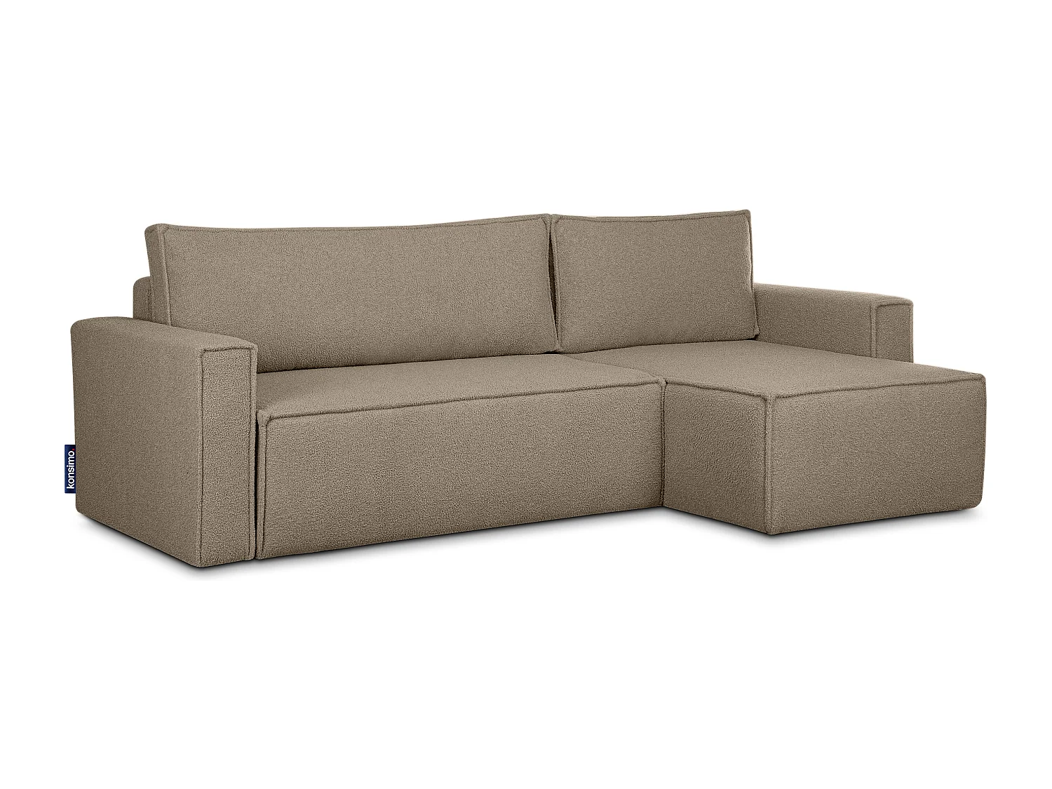 Ecksofa Big links/rechts - mit Schlaffunktion - Modern - dunkelbeige - NAPI II