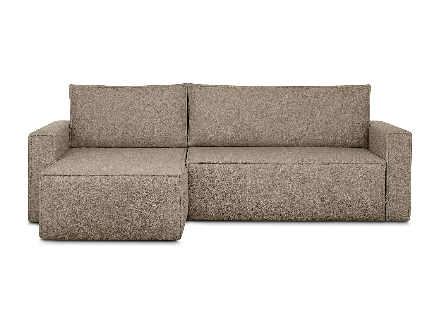 Ecksofa Big links/rechts - mit Schlaffunktion - Modern - dunkelbeige - NAPI II