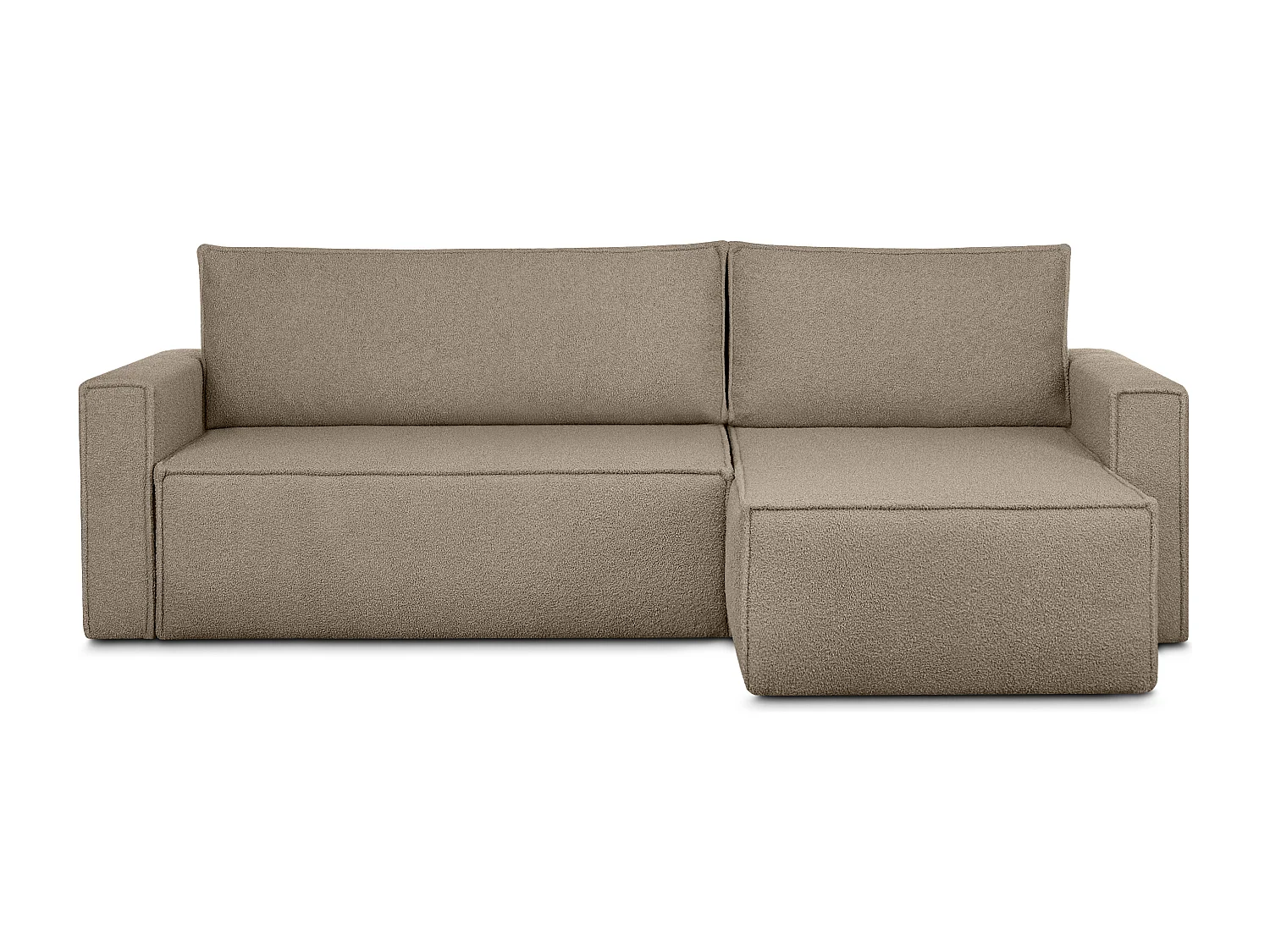 Ecksofa Big links/rechts - mit Schlaffunktion - Modern - graubeige - NAPI II