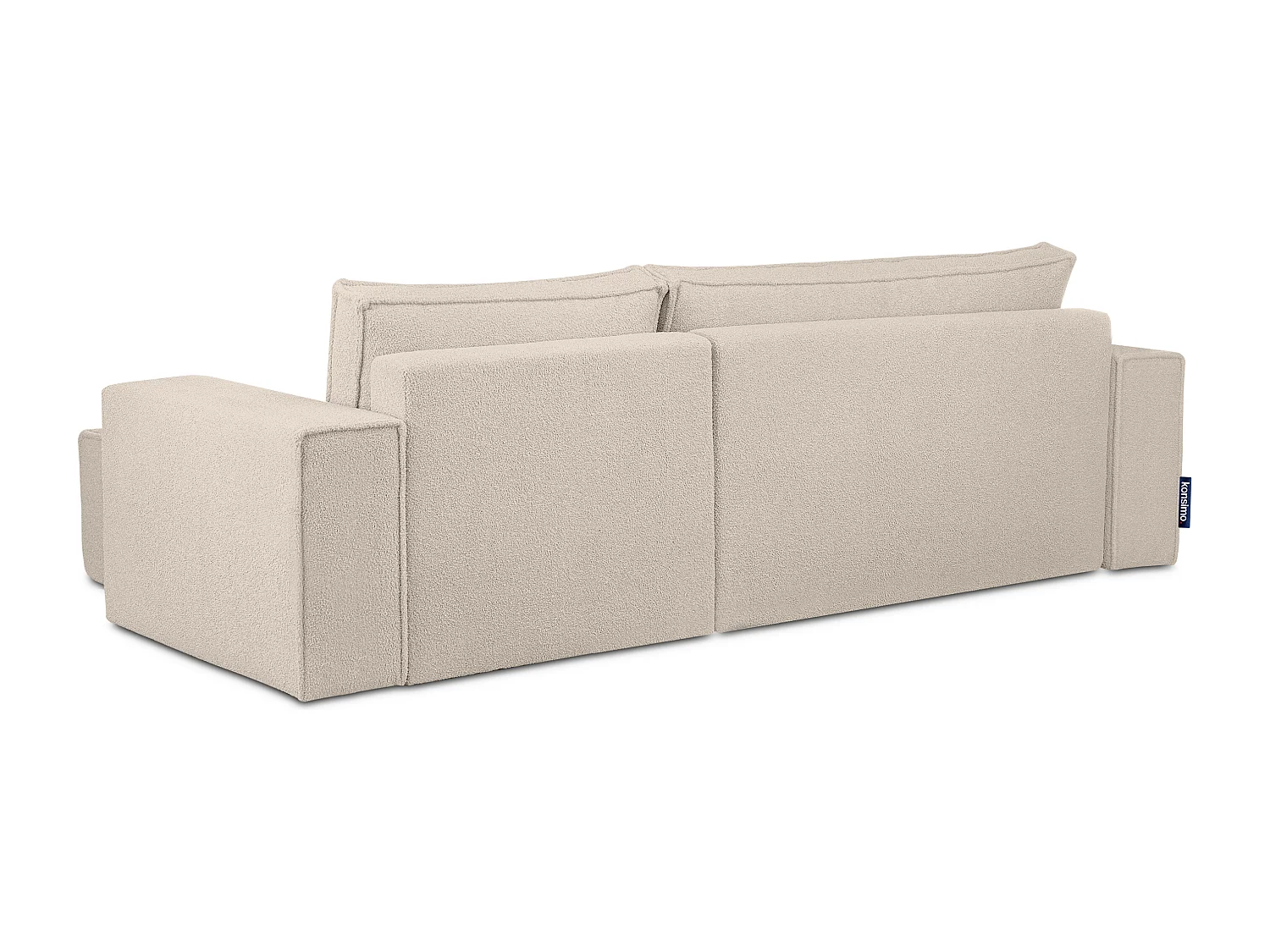 Ecksofa Big links/rechts - mit Schlaffunktion -Pet Friendly Stoff - elfenbein - NAPI II