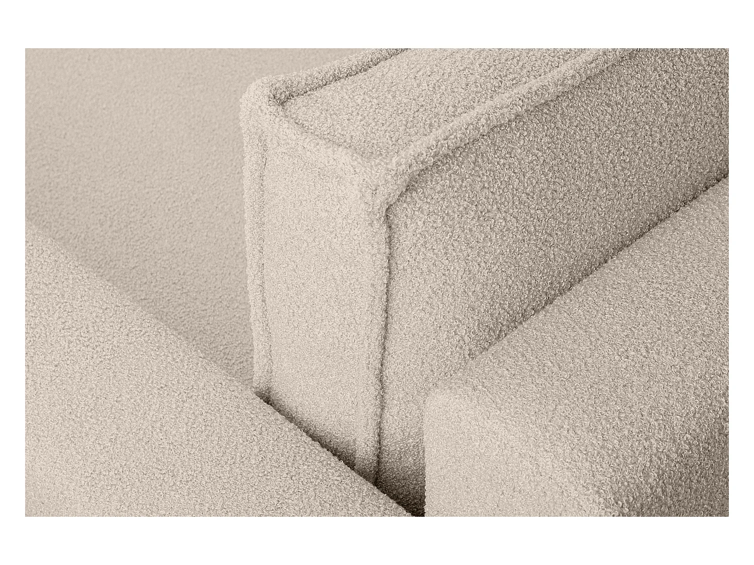 Ecksofa Big links/rechts - mit Schlaffunktion -Pet Friendly Stoff - elfenbein - NAPI II