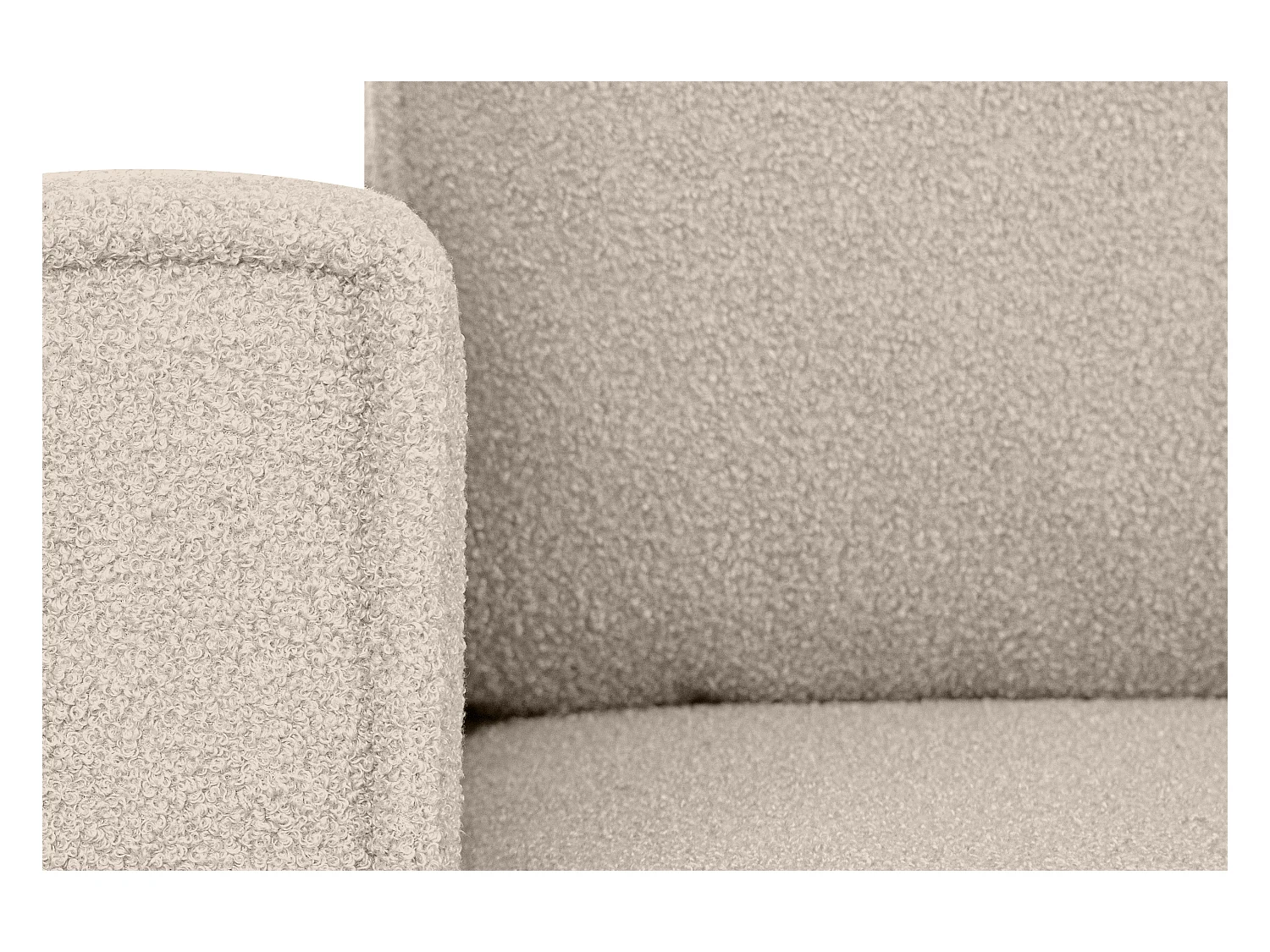 Ecksofa Big links/rechts - mit Schlaffunktion -Pet Friendly Stoff - elfenbein - NAPI II