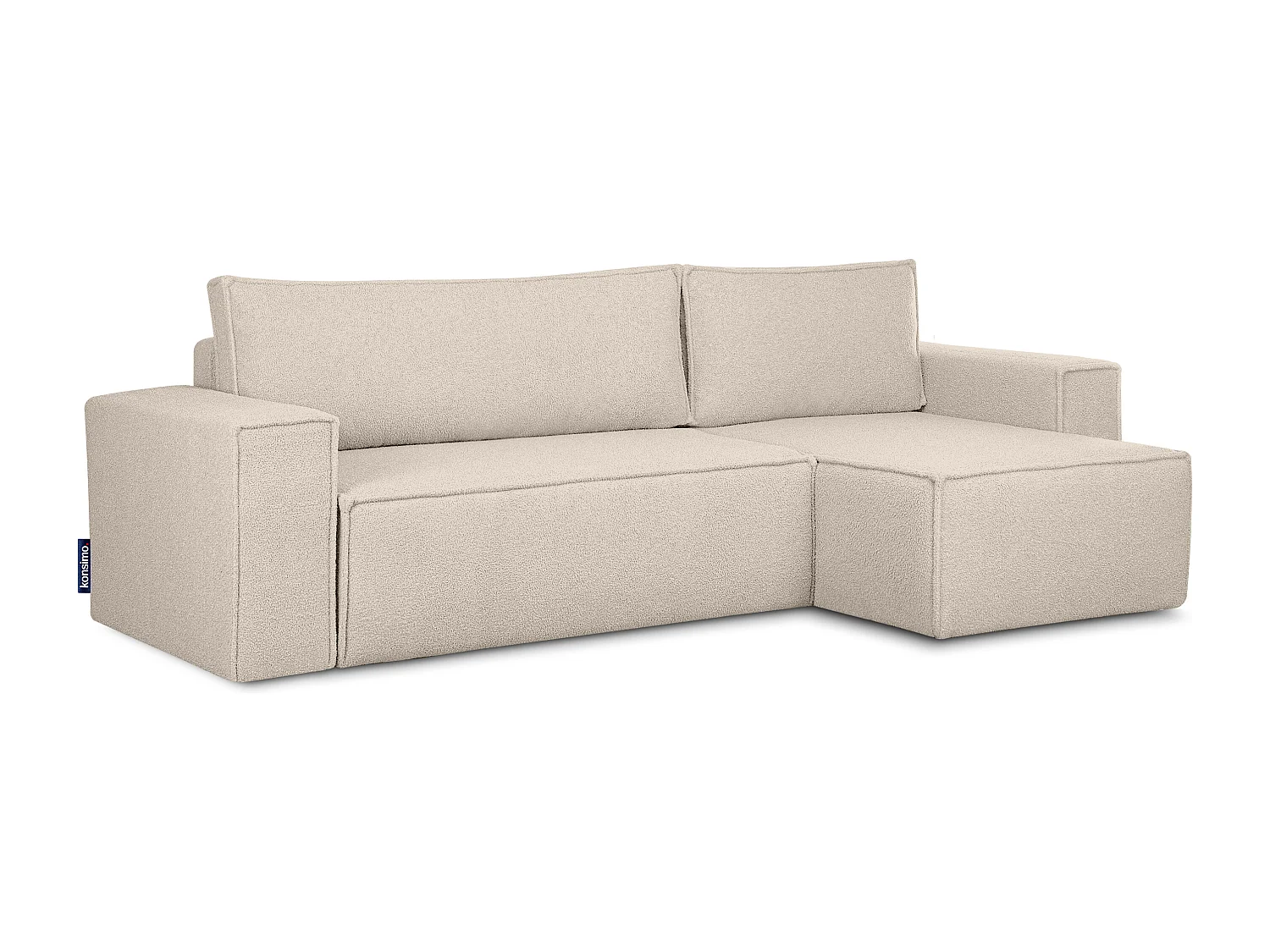 Ecksofa Big links/rechts - mit Schlaffunktion -Pet Friendly Stoff - elfenbein - NAPI II