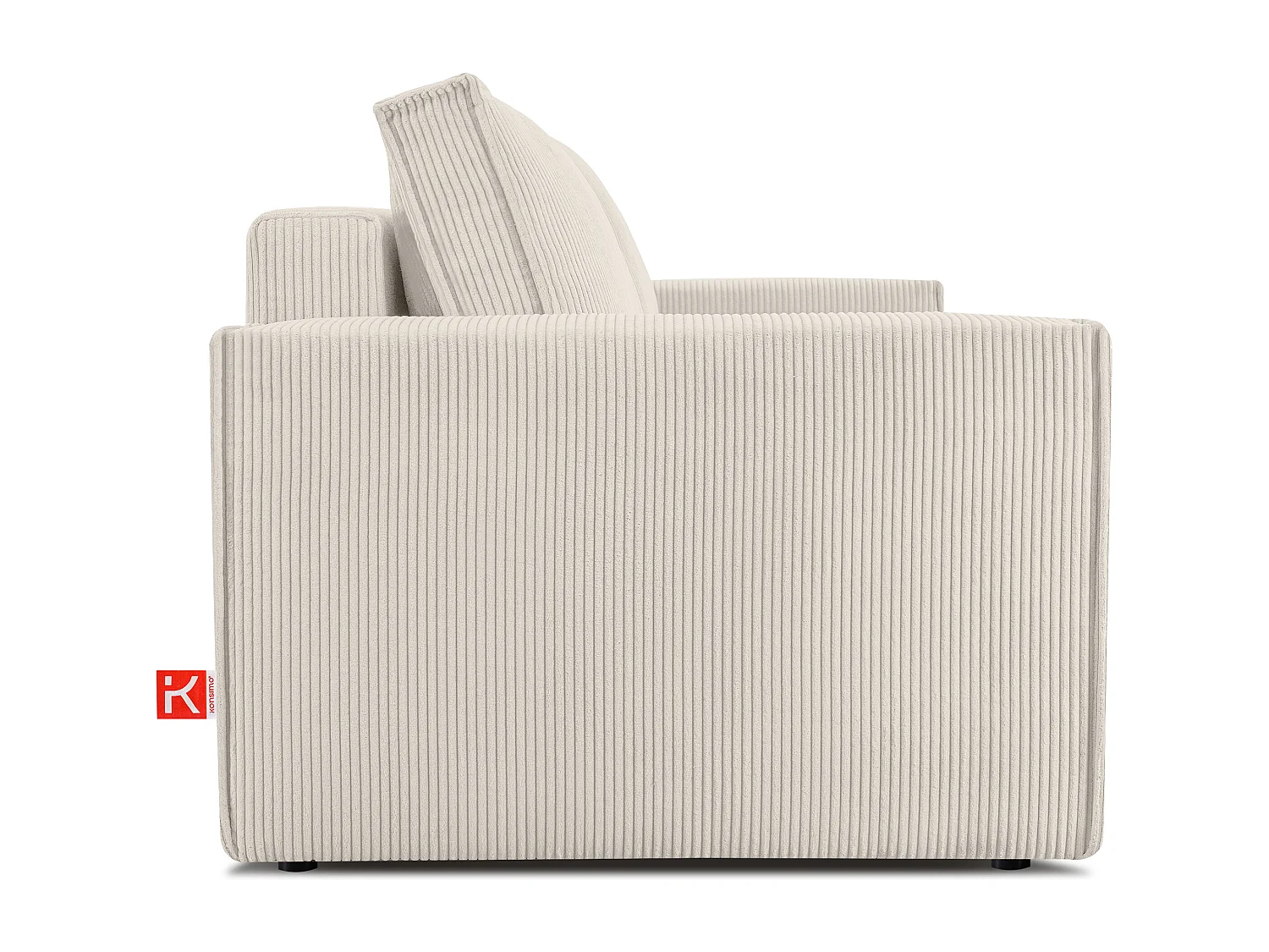 Sofa 3 Sitzer - mit Schlaffunktion - in Pet Friendly Cord-Stoff - cremig - NAPI