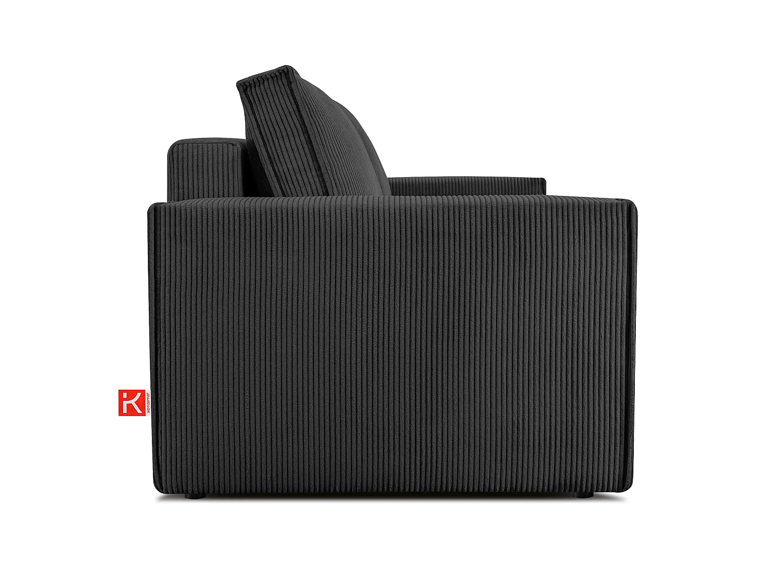 Schlafsofa in Pet Friendly Cord-Stoff - dunkelgrau - NAPI