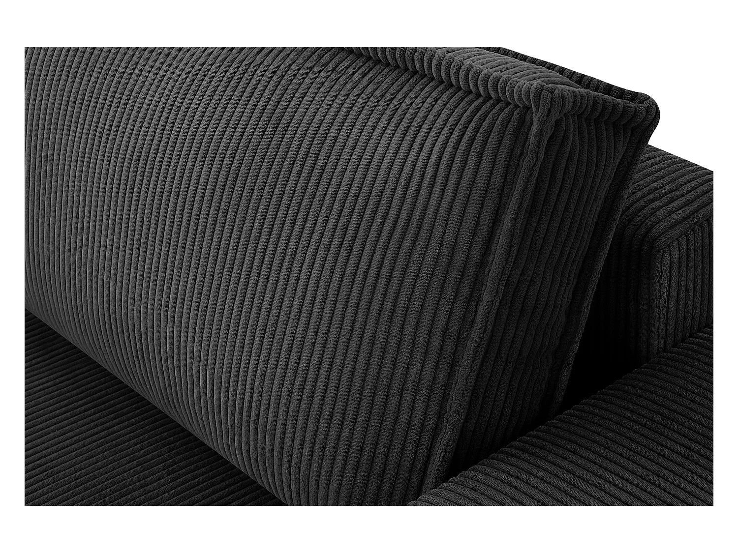 Schlafsofa in Pet Friendly Cord-Stoff - dunkelgrau - NAPI