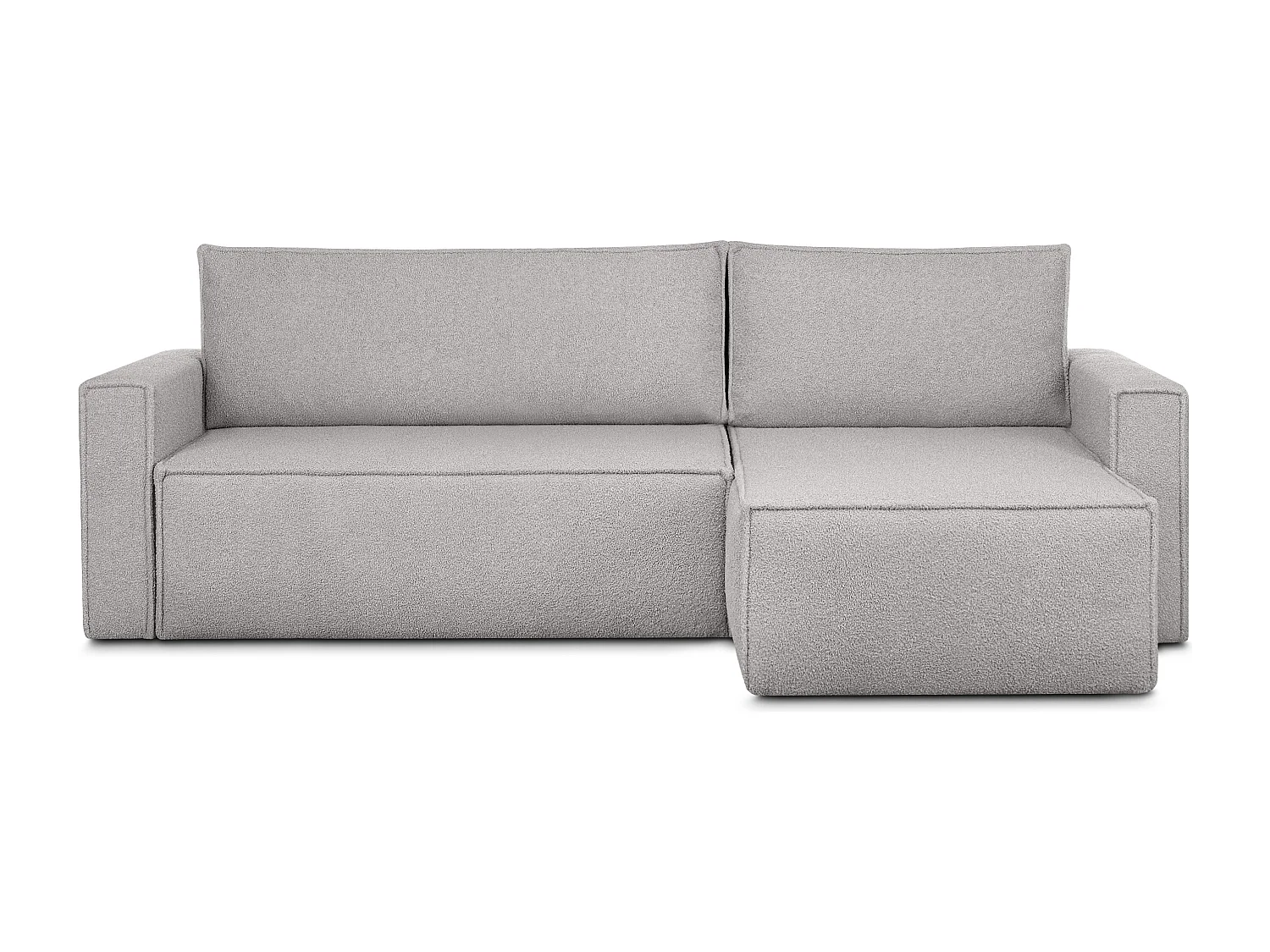 Ecksofa Big links/rechts - mit Schlaffunktion - Modern - aschgrau - NAPI II