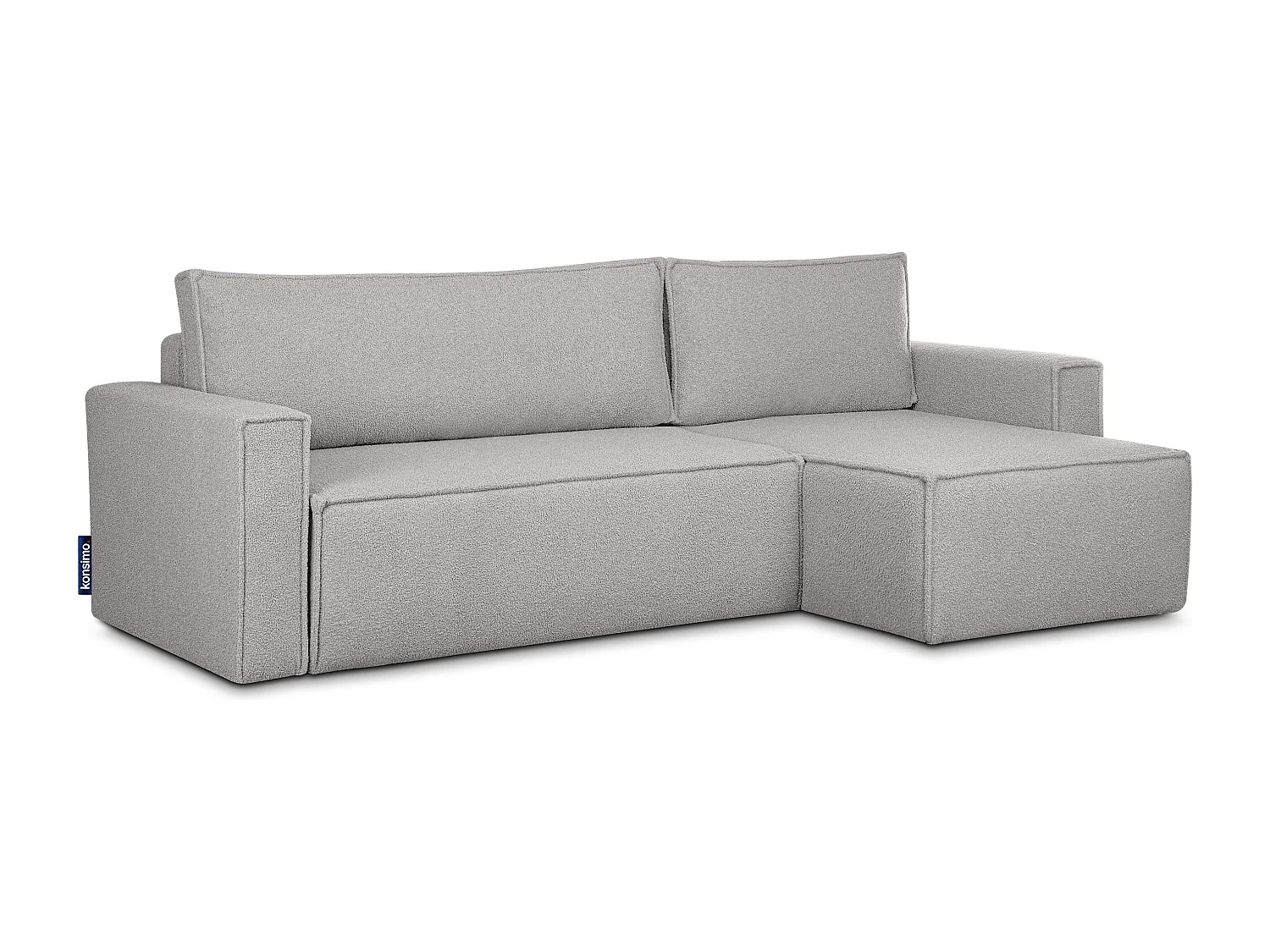 Ecksofa Big links/rechts - mit Schlaffunktion - Modern - aschgrau - NAPI II
