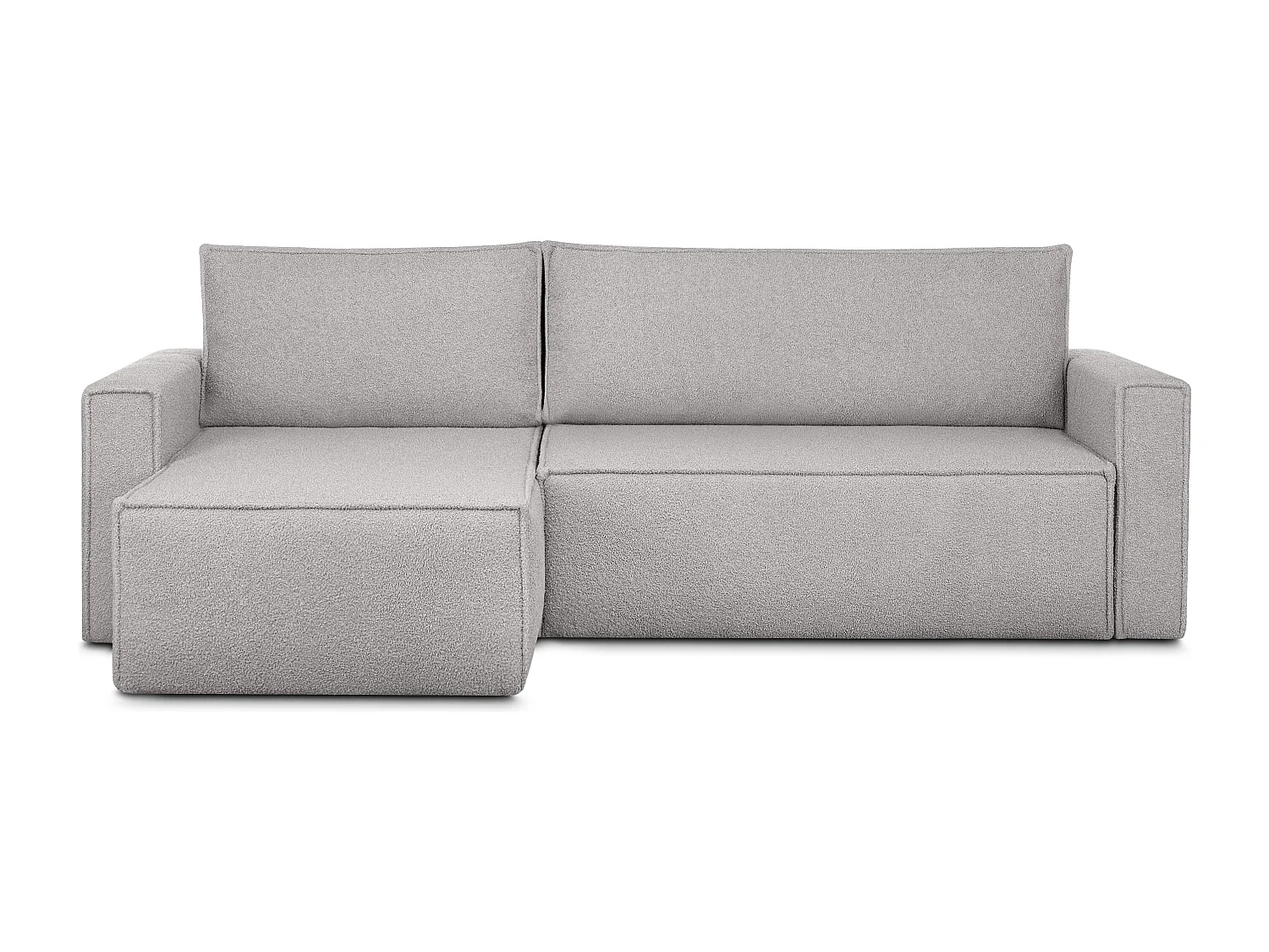 Ecksofa Big links/rechts - mit Schlaffunktion - Modern - aschgrau - NAPI II