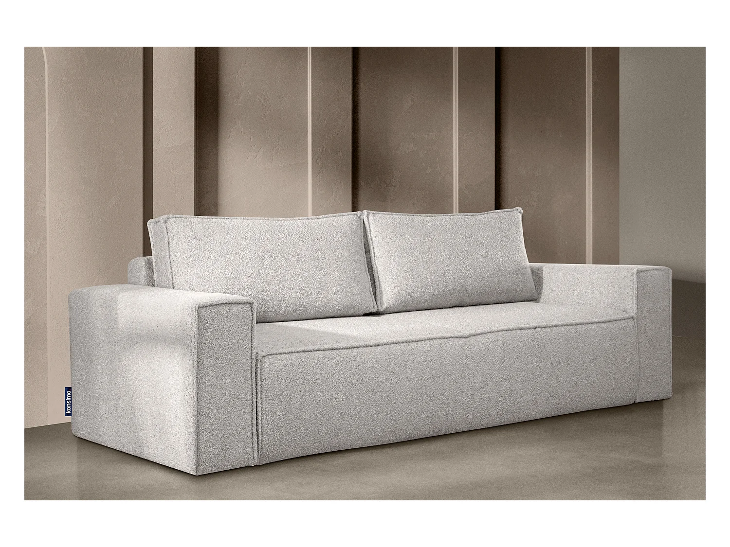 Sofa 3 Sitzer - mit Schlaffunktion - Modern - weiß - NAPI II
