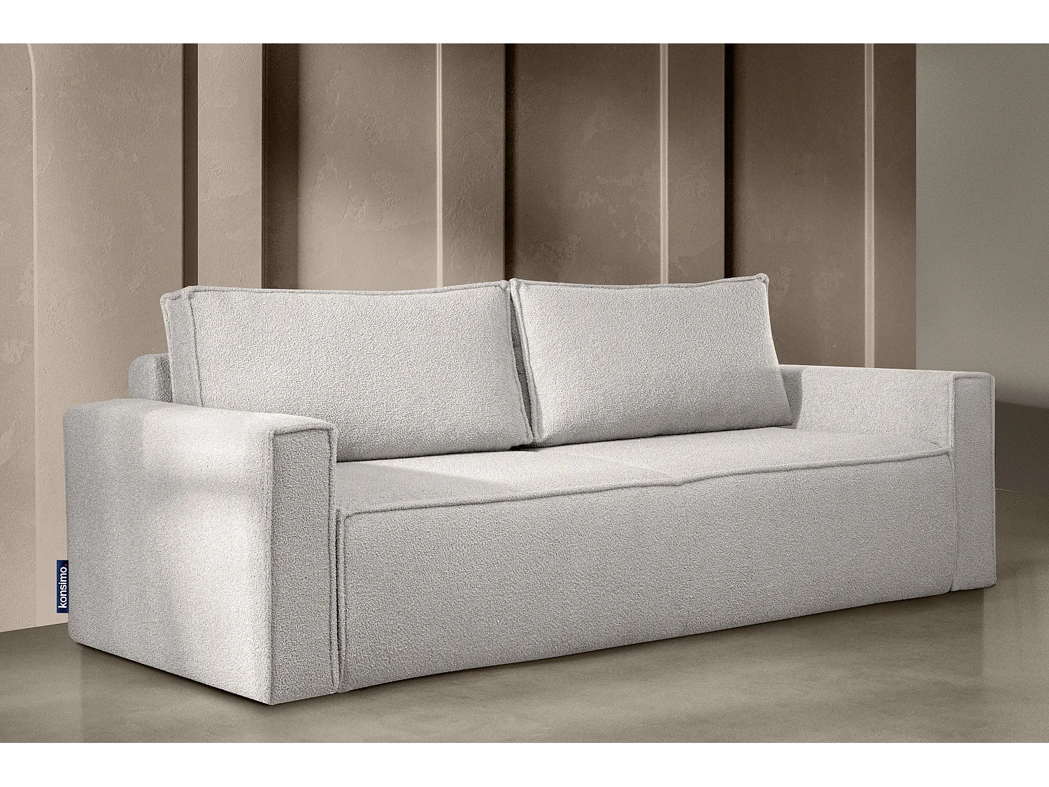 Sofa 3 Sitzer - mit Schlaffunktion - Modern - weiß - NAPI II