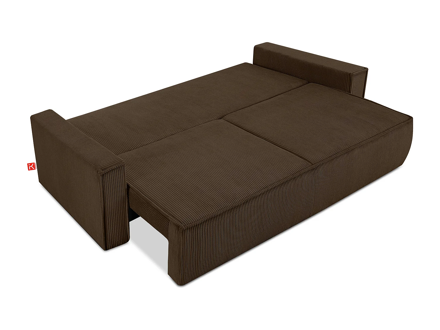 Schlafsofa in Pet Friendly Cord-Stoff - dunkelbraun - NAPI