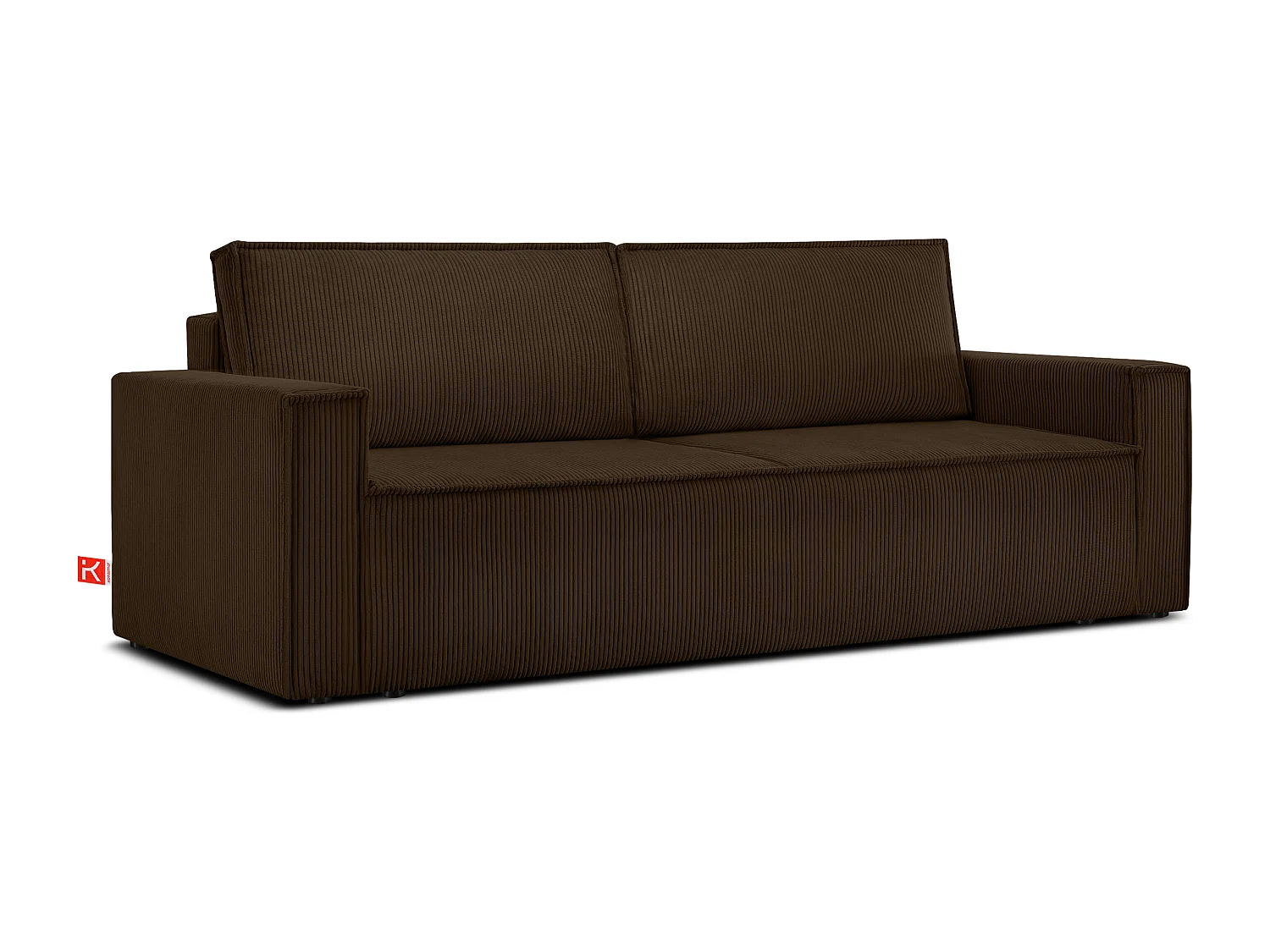 Schlafsofa in Pet Friendly Cord-Stoff - dunkelbraun - NAPI