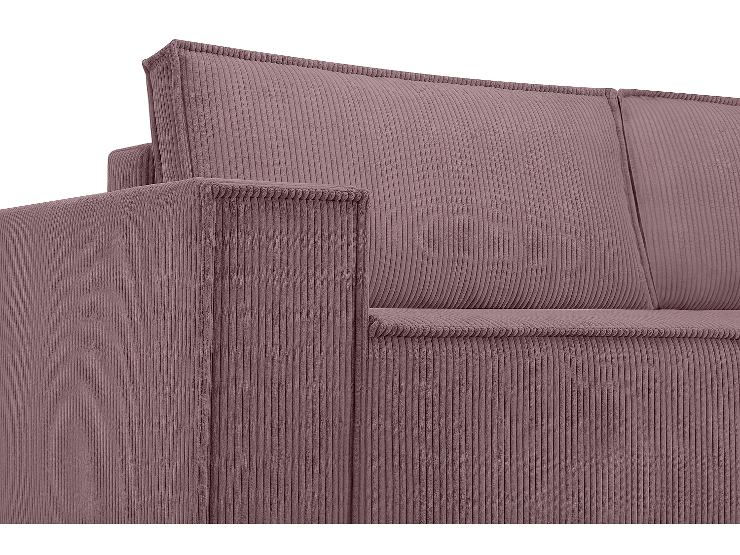Sofa 3 Sitzer - mit Schlaffunktion - in Pet Friendly Cord-Stoff - hellviolett - NAPI