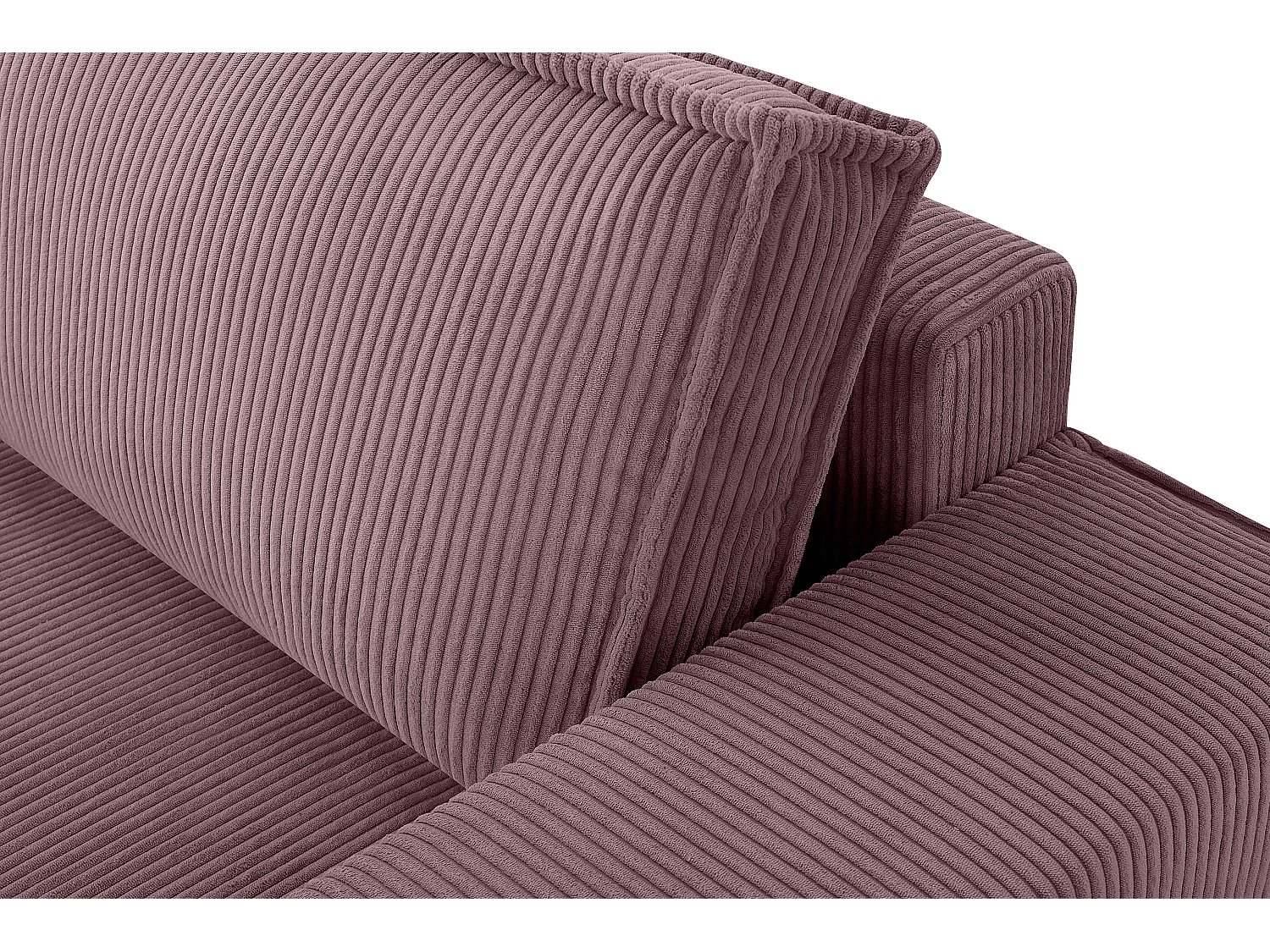 Sofa 3 Sitzer - mit Schlaffunktion - in Pet Friendly Cord-Stoff - hellviolett - NAPI