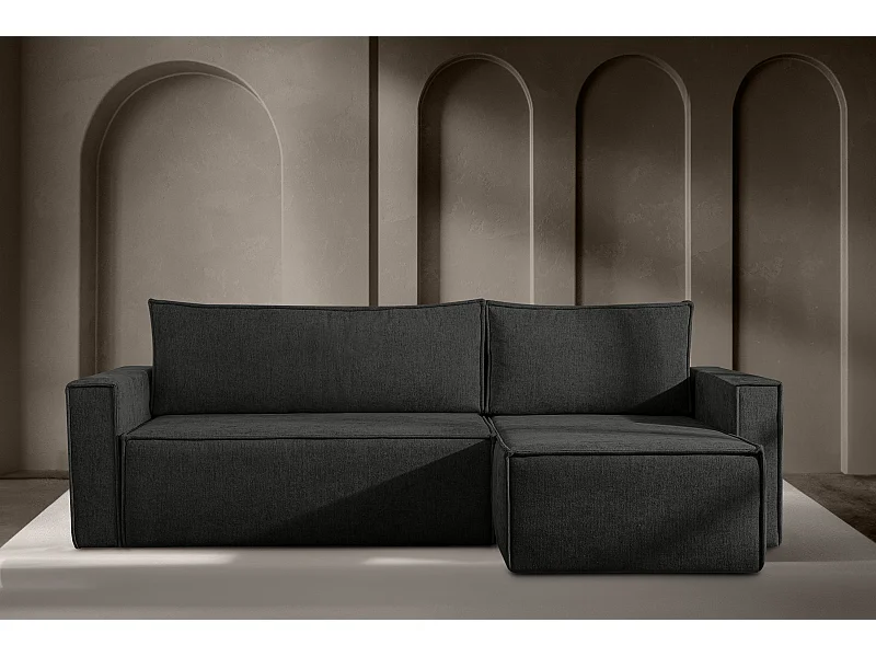 Universal Ecksofa links oder rechts - mit Schlaffunktion - Modern - anthrazit - NAPI II