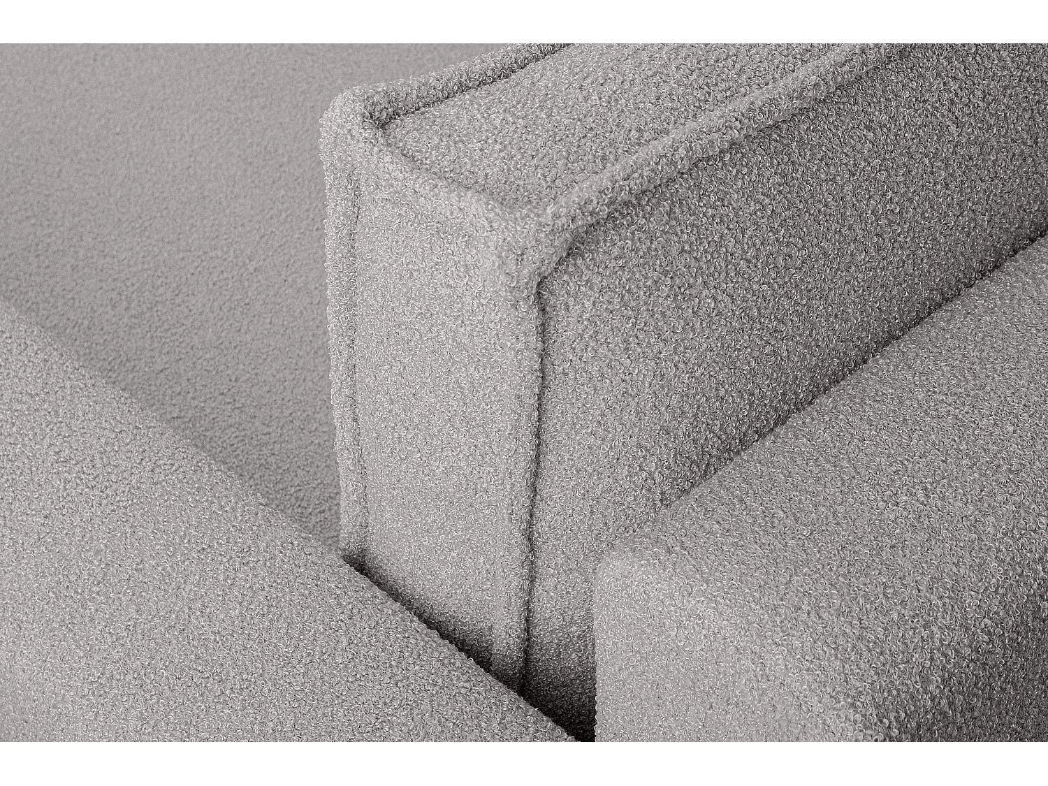 Ecksofa Big links/rechts - mit Schlaffunktion - in Pet Friendly Stoff - aschfahl - NAPI II