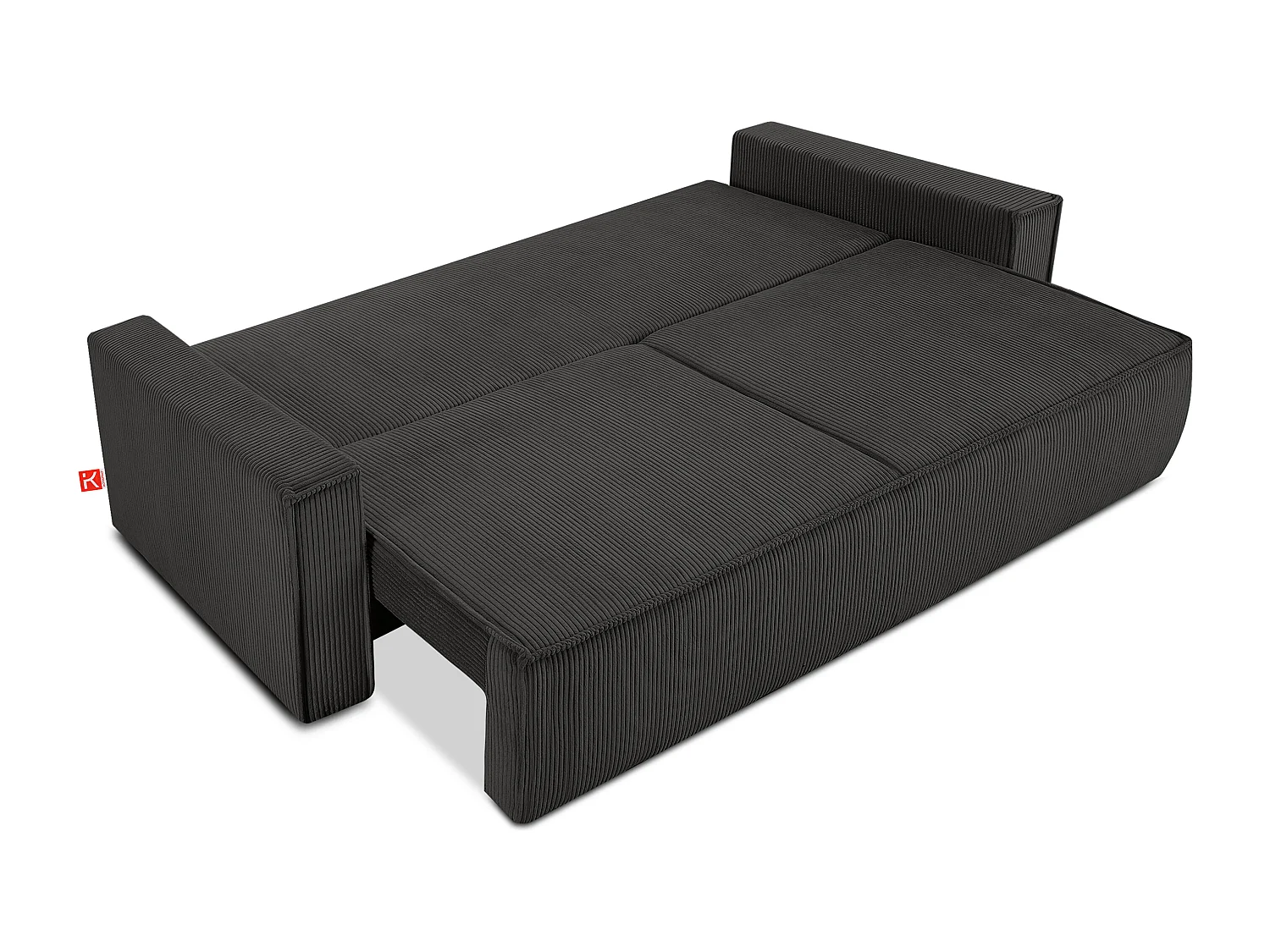 Schlafsofa in Pet Friendly Cord-Stoff - grau - NAPI