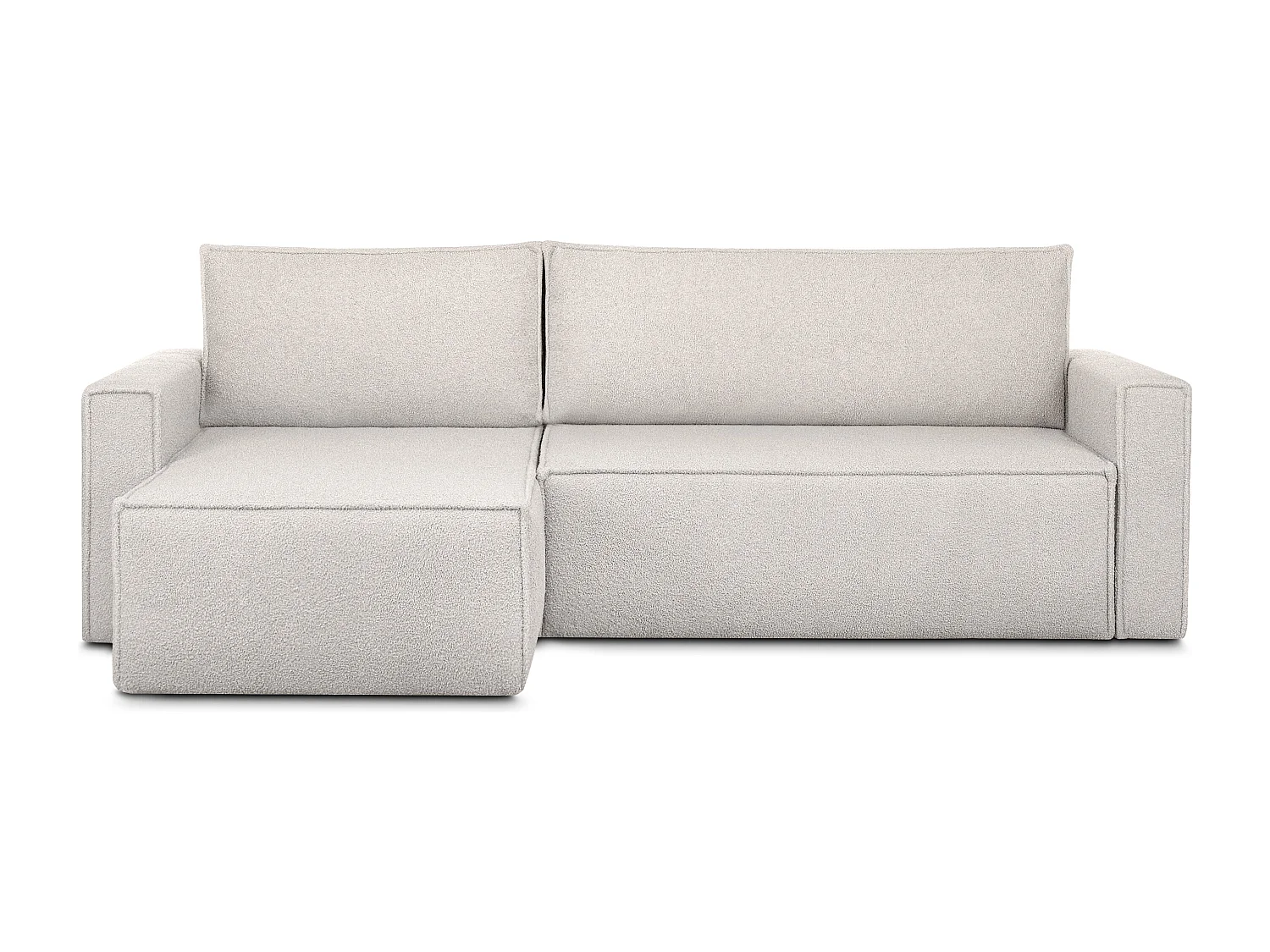 Ecksofa Big links/rechts - mit Schlaffunktion - Modern - weiß - NAPI II