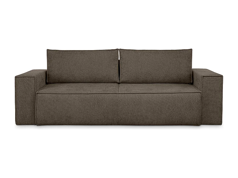 Sofa 3 Sitzer - mit Schlaffunktion - Modern - kühles Braun - NAPI II