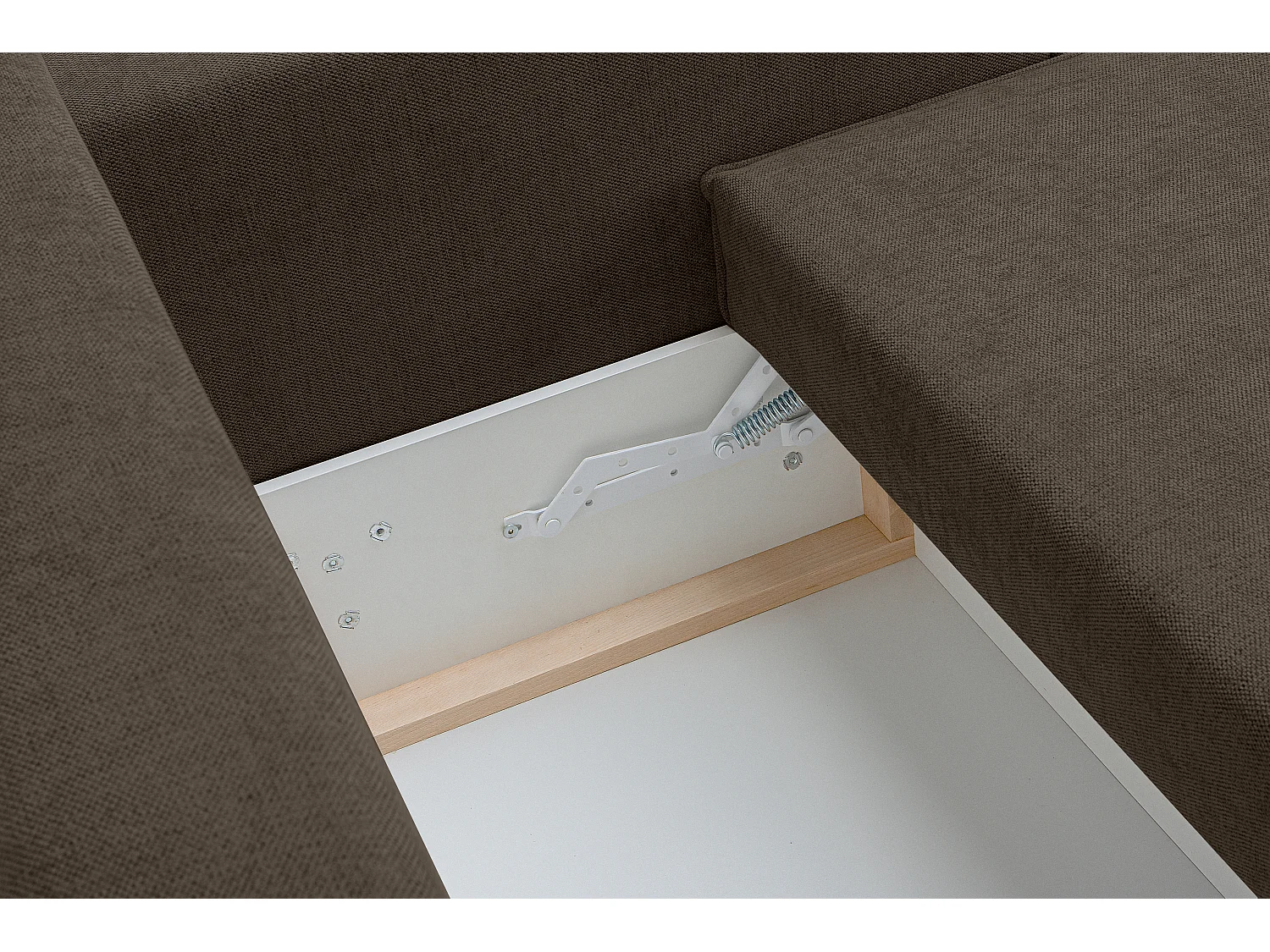 Sofa 3 Sitzer - mit Schlaffunktion - Modern - kühles Braun - NAPI II