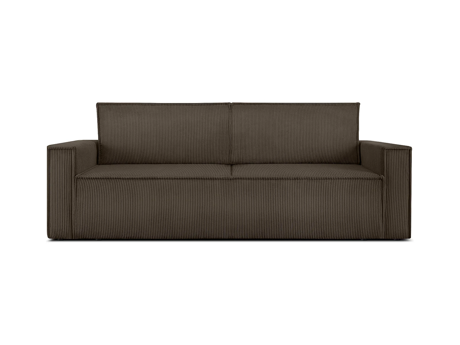 Schlafsofa in Pet Friendly Cord-Stoff - braun - NAPI
