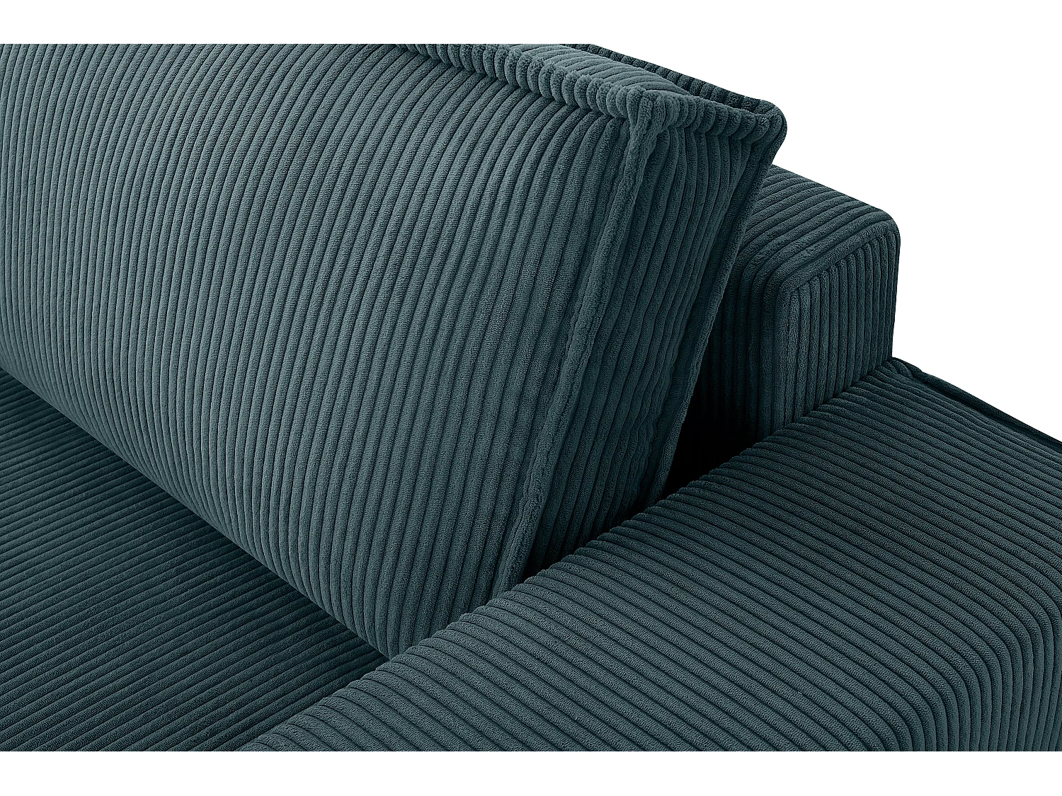 Sofa 3 Sitzer - mit Schlaffunktion - in Pet Friendly Cord-Stoff - Blau - NAPI