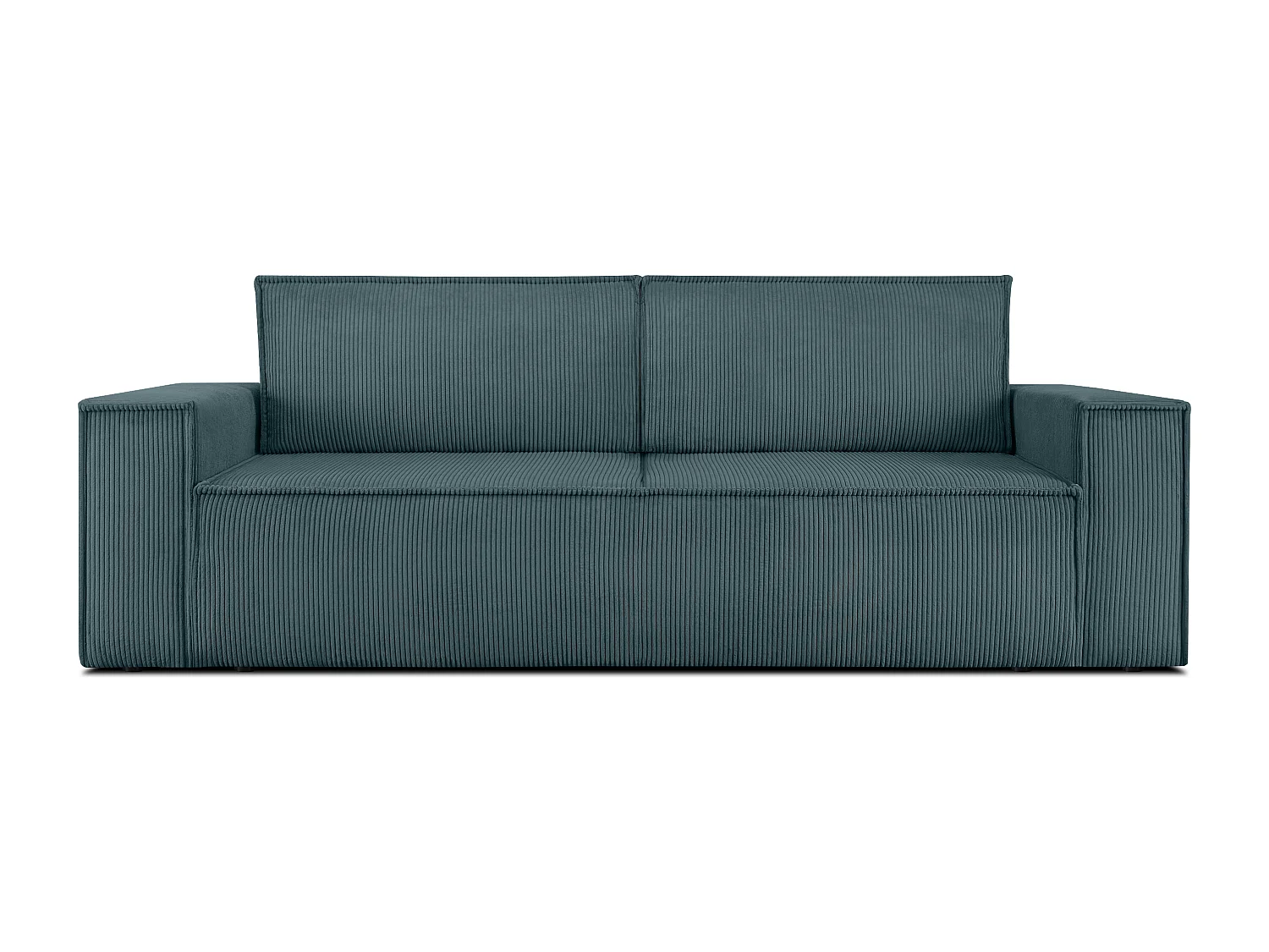 Sofa 3 Sitzer - mit Schlaffunktion - in Pet Friendly Cord-Stoff - Blau - NAPI