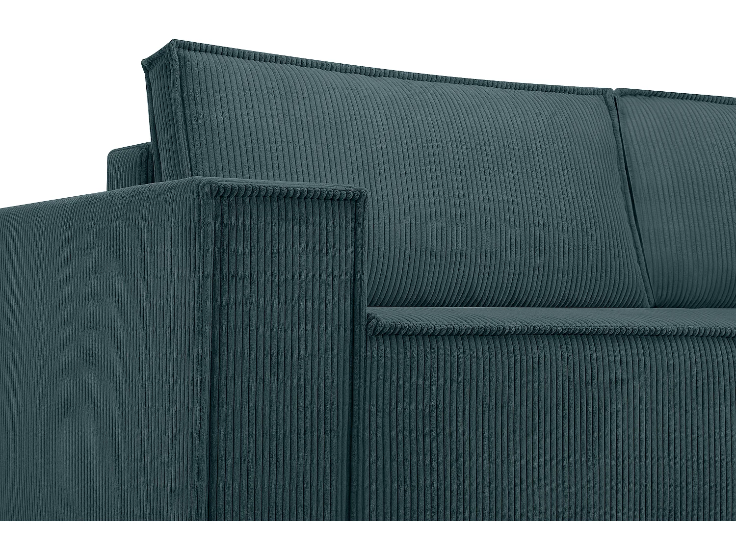 Sofa 3 Sitzer - mit Schlaffunktion - in Pet Friendly Cord-Stoff - Blau - NAPI
