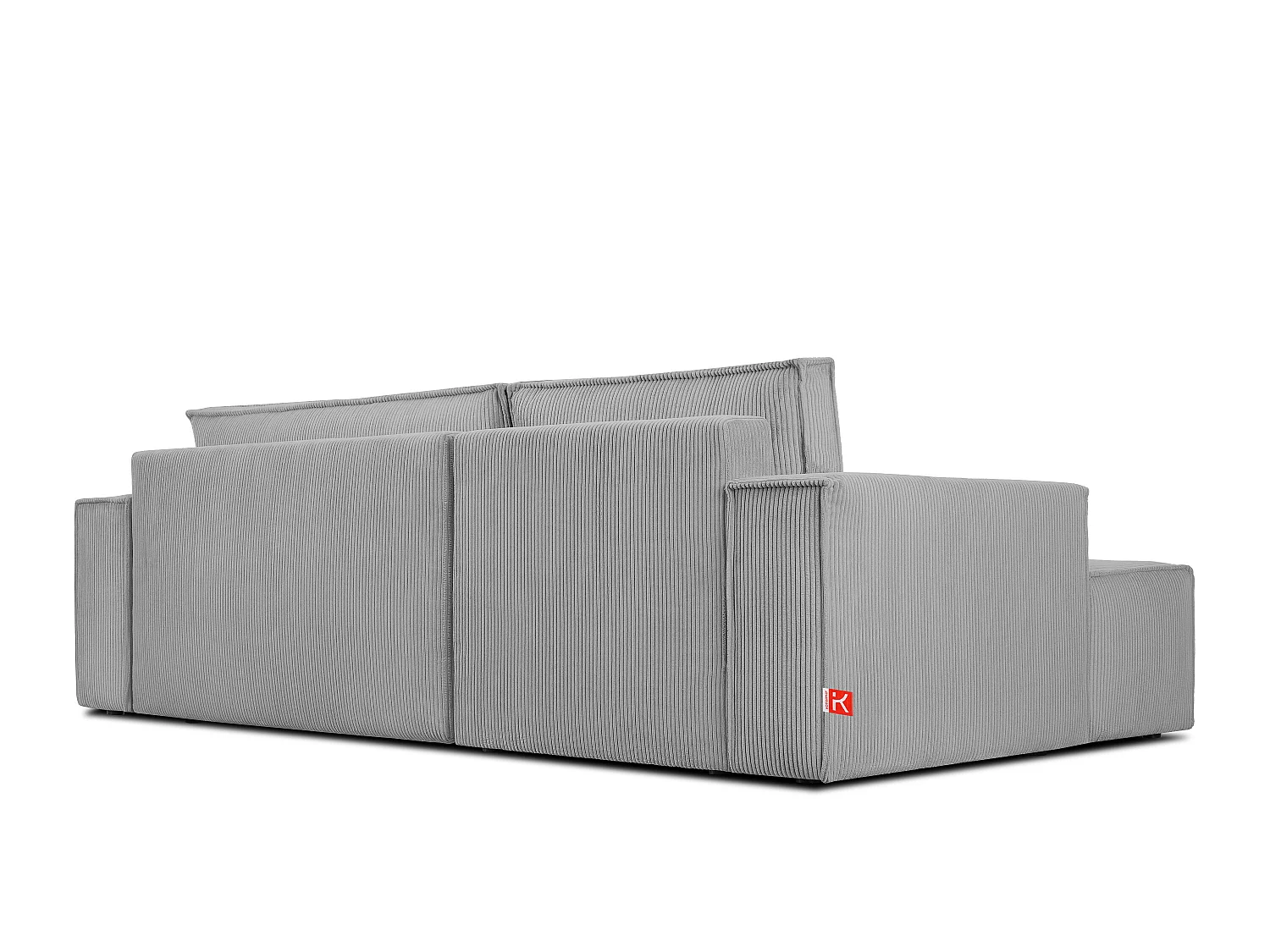 Ecksofa links - mit Schlaffunktion - in Pet Friendly Cord-Stoff - hellgrau - NAPI