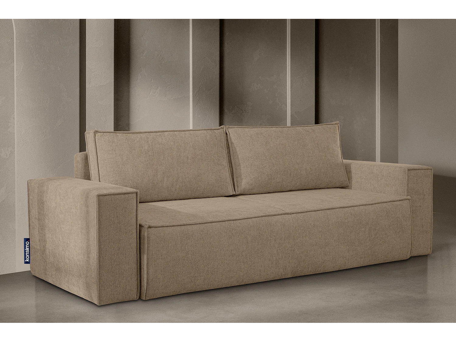 Sofa 3 Sitzer - mit Schlaffunktion - Modern - hellbraun - NAPI II