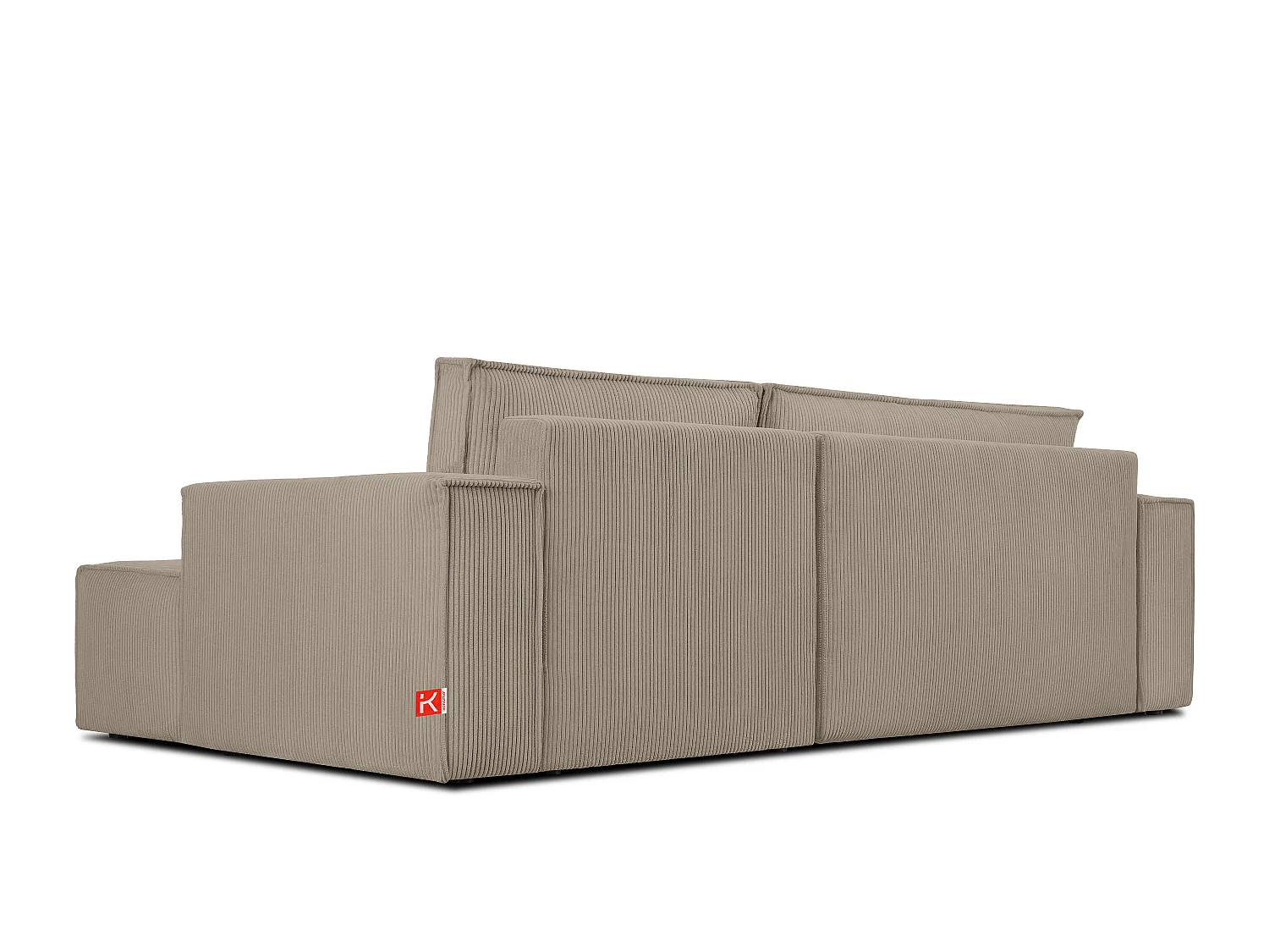Ecksofa rechts - mit Schlaffunktion - in Pet Friendly Cord-Stoff - beige - NAPI