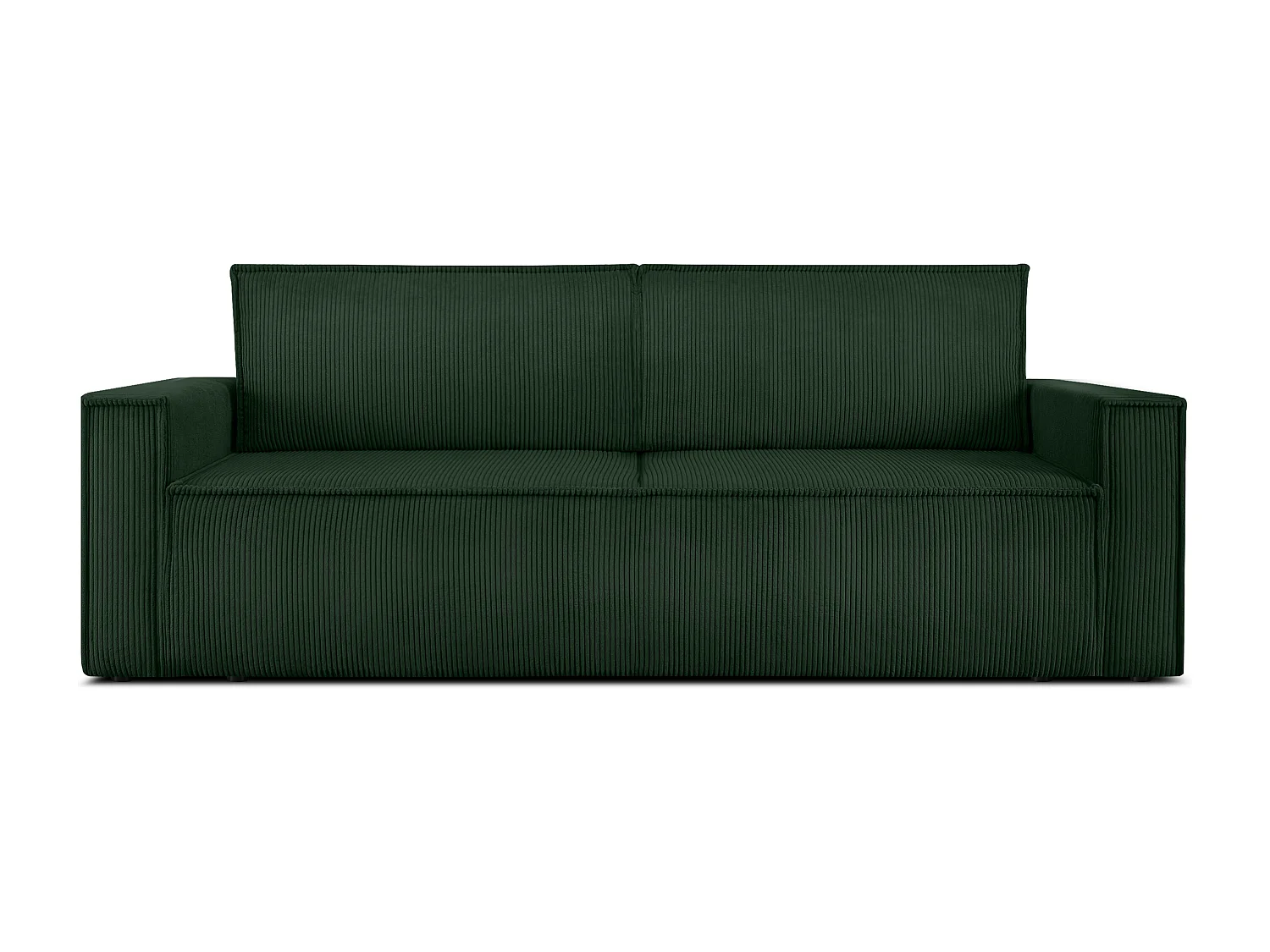 Schlafsofa in Pet Friendly Cord-Stoff - dunkelgrün - NAPI