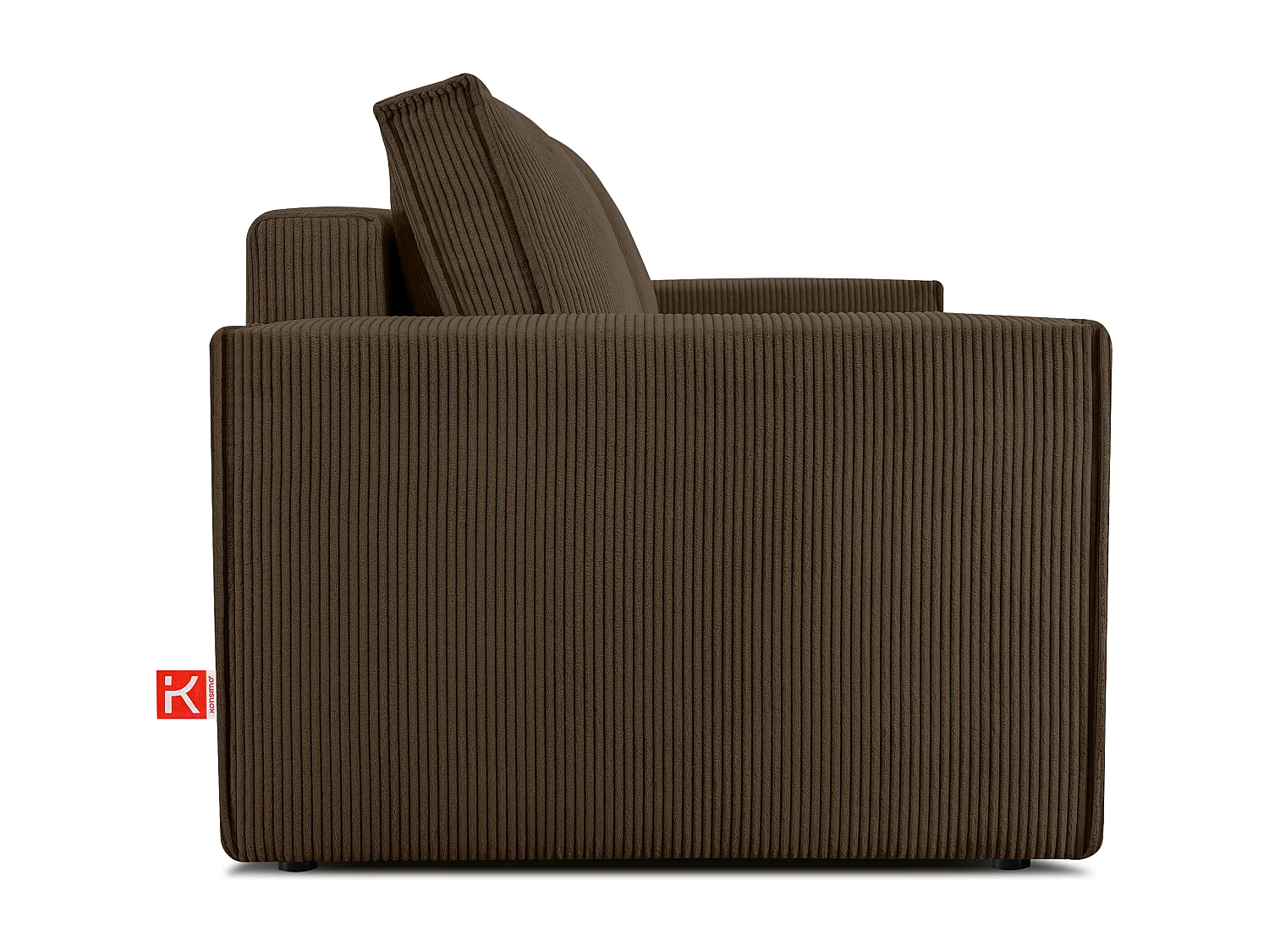 Sofa 3 Sitzer - mit Schlaffunktion - in Pet Friendly Cord-Stoff - dunkelbraun - NAPI