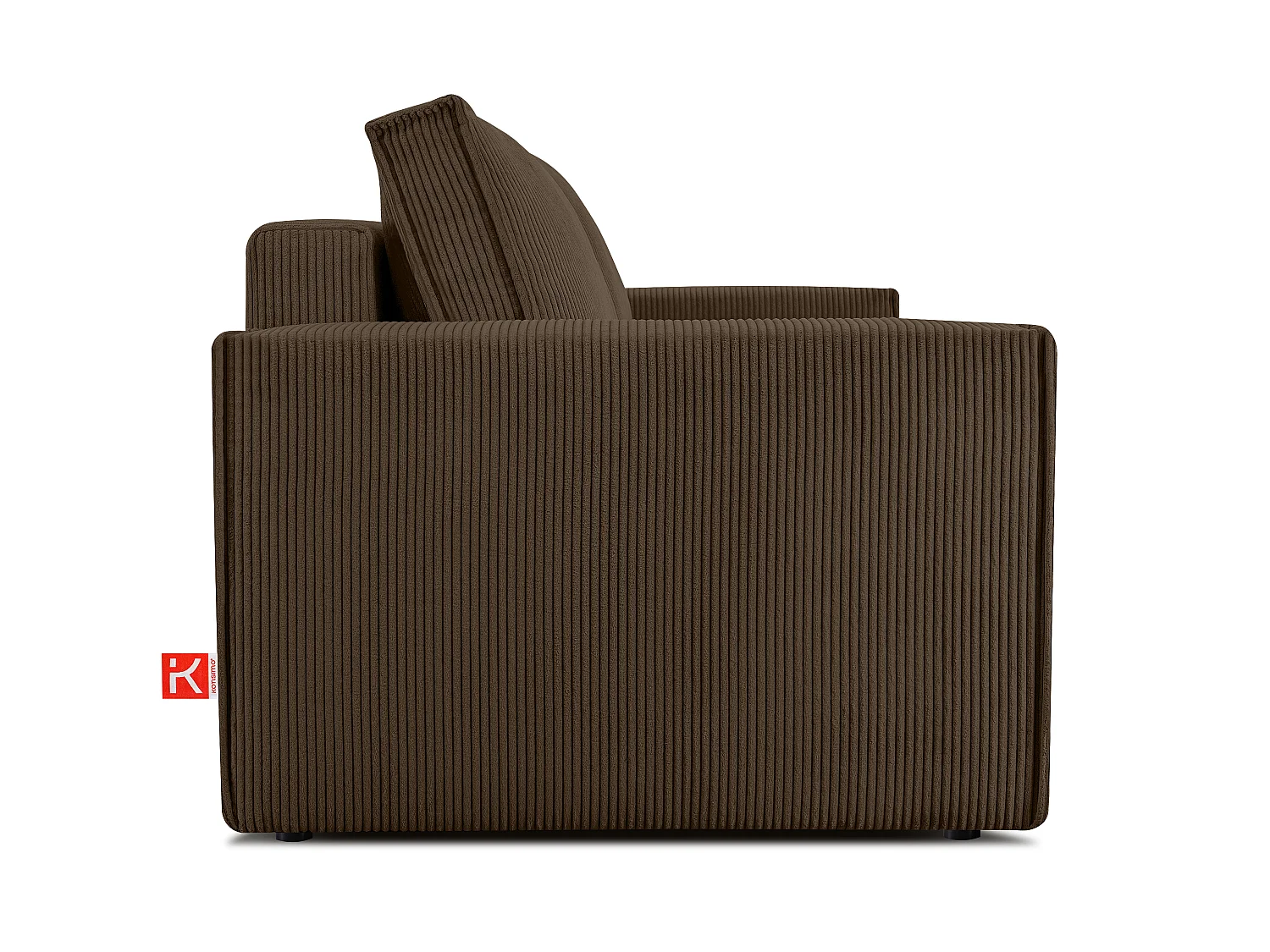 Sofa 3 Sitzer - mit Schlaffunktion - in Pet Friendly Cord-Stoff - dunkelbraun - NAPI