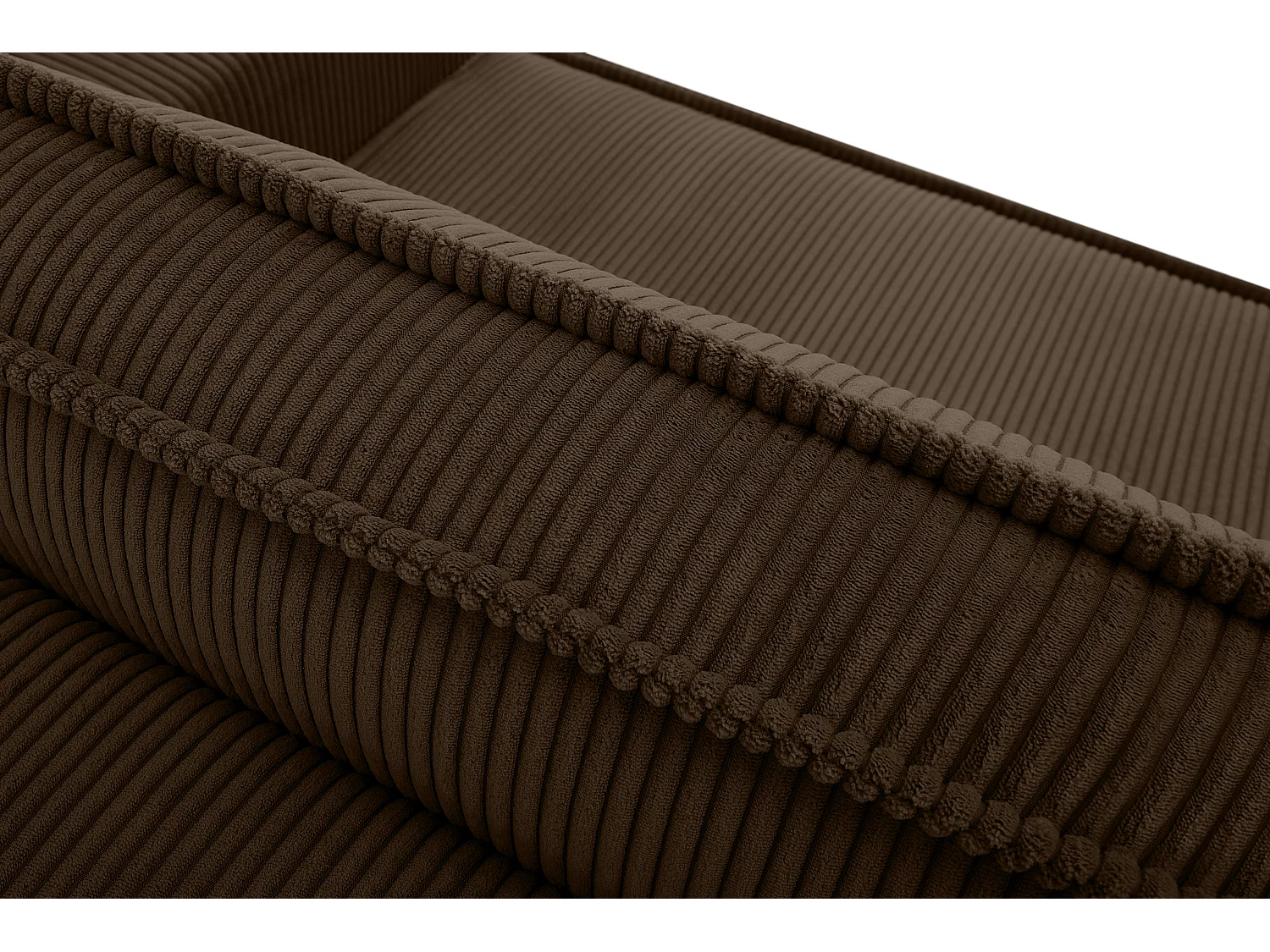 Sofa 3 Sitzer - mit Schlaffunktion - in Pet Friendly Cord-Stoff - dunkelbraun - NAPI