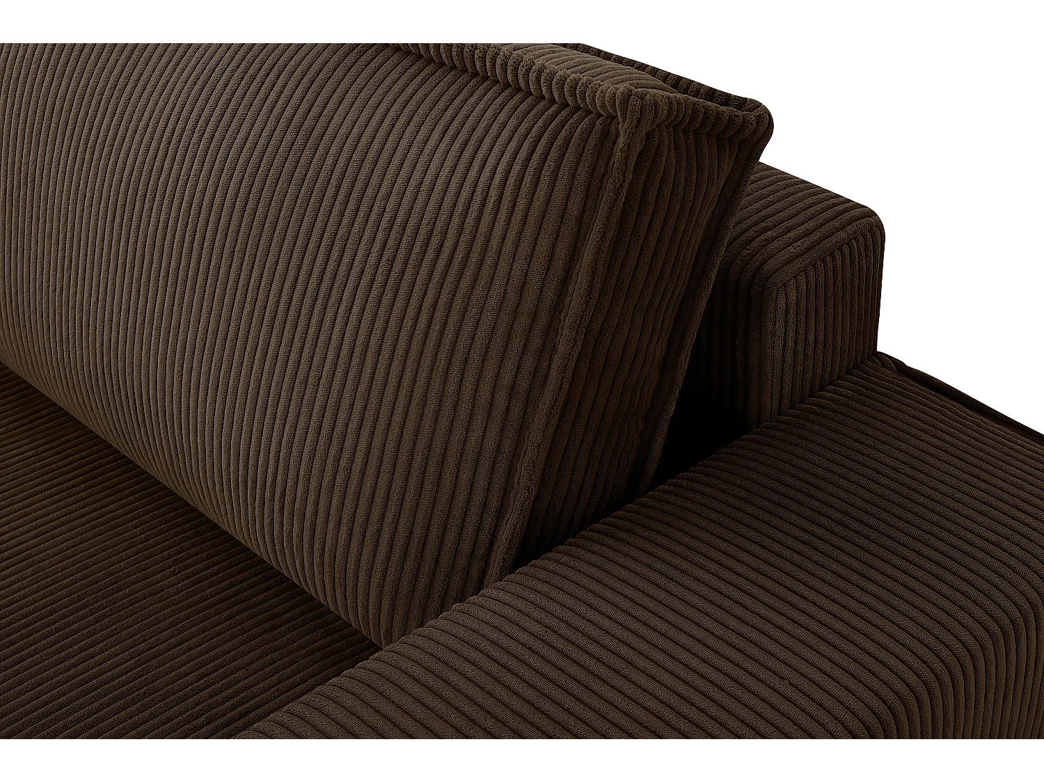 Sofa 3 Sitzer - mit Schlaffunktion - in Pet Friendly Cord-Stoff - dunkelbraun - NAPI