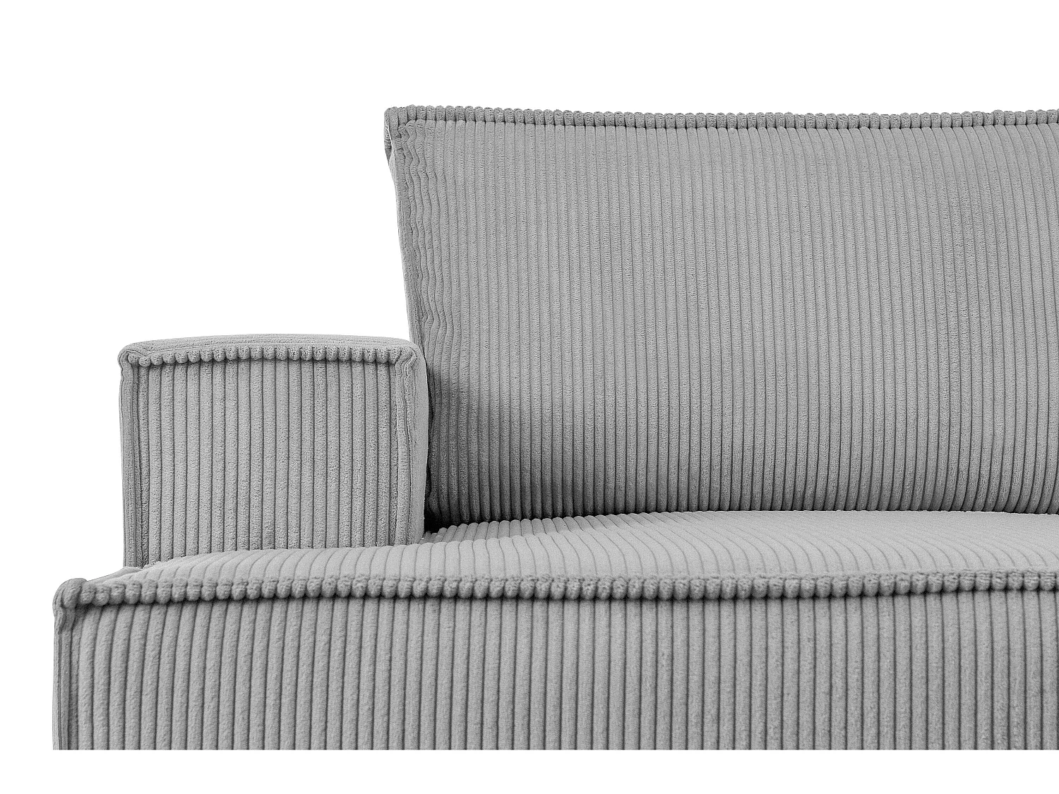 Ecksofa rechts - mit Schlaffunktion - in Pet Friendly Cord-Stoff - hellgrau - NAPI