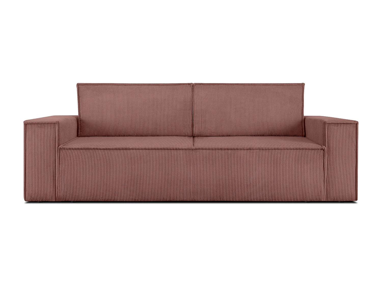 Sofa 3 Sitzer - mit Schlaffunktion - in Pet Friendly Cord-Stoff - Rosa - NAPI