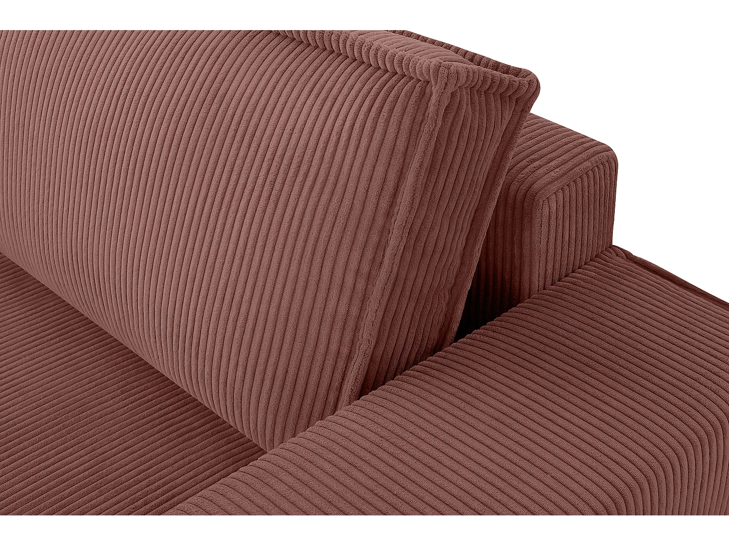 Sofa 3 Sitzer - mit Schlaffunktion - in Pet Friendly Cord-Stoff - Rosa - NAPI