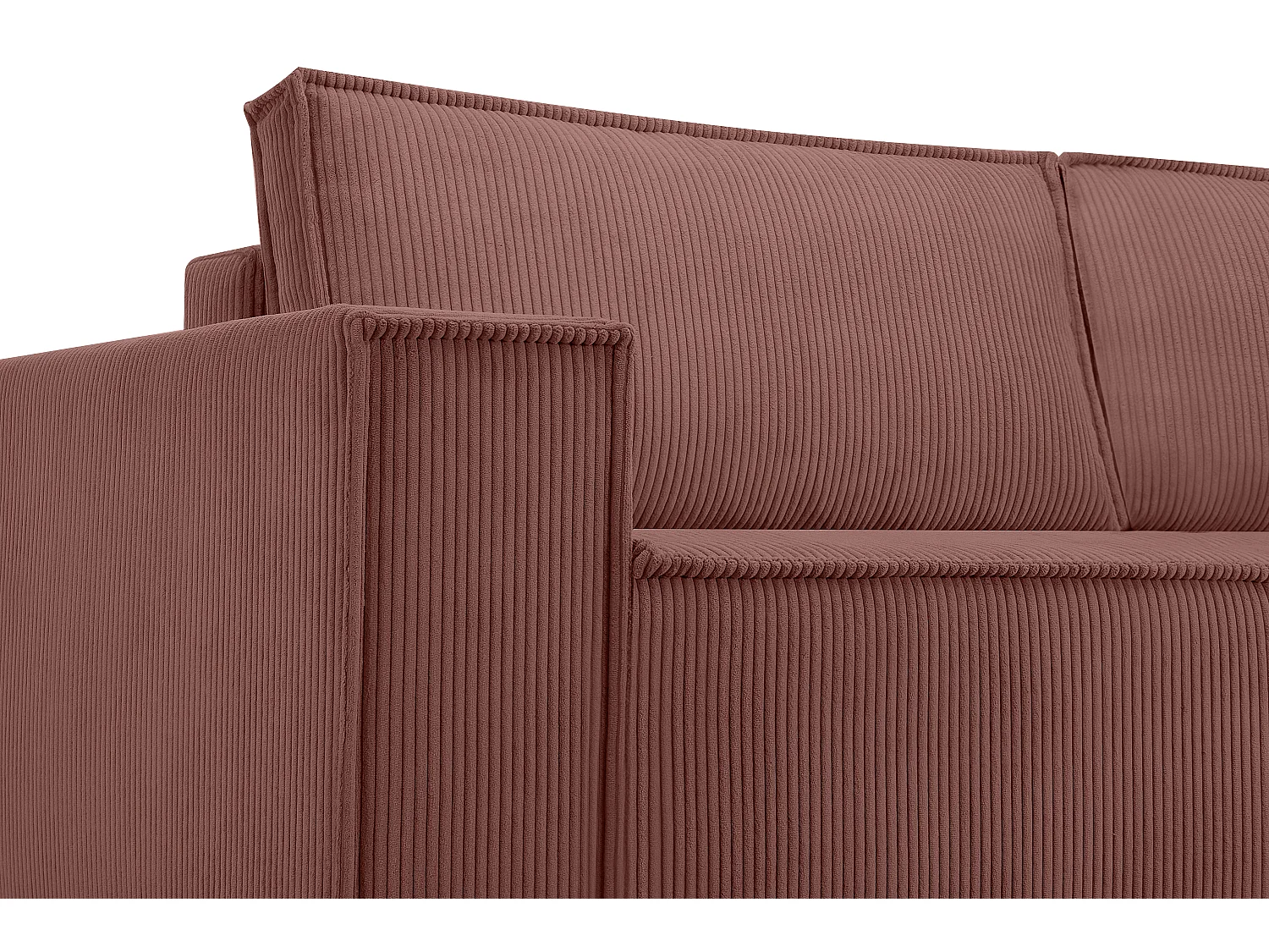 Sofa 3 Sitzer - mit Schlaffunktion - in Pet Friendly Cord-Stoff - Rosa - NAPI