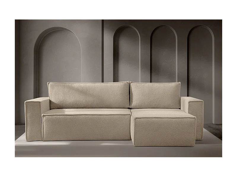 Ecksofa Big links/rechts - mit Schlaffunktion - Pet FriendlyStoff - hellbeige - NAPI II