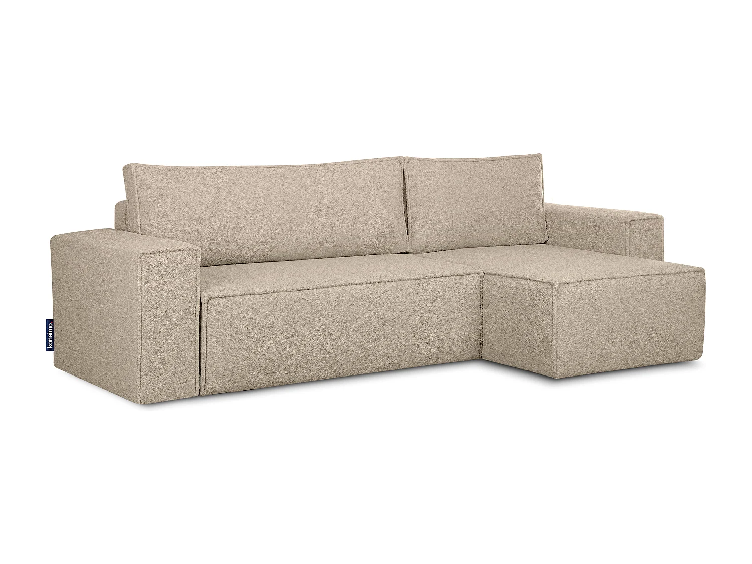 Ecksofa Big links/rechts - mit Schlaffunktion - Pet FriendlyStoff - hellbeige - NAPI II
