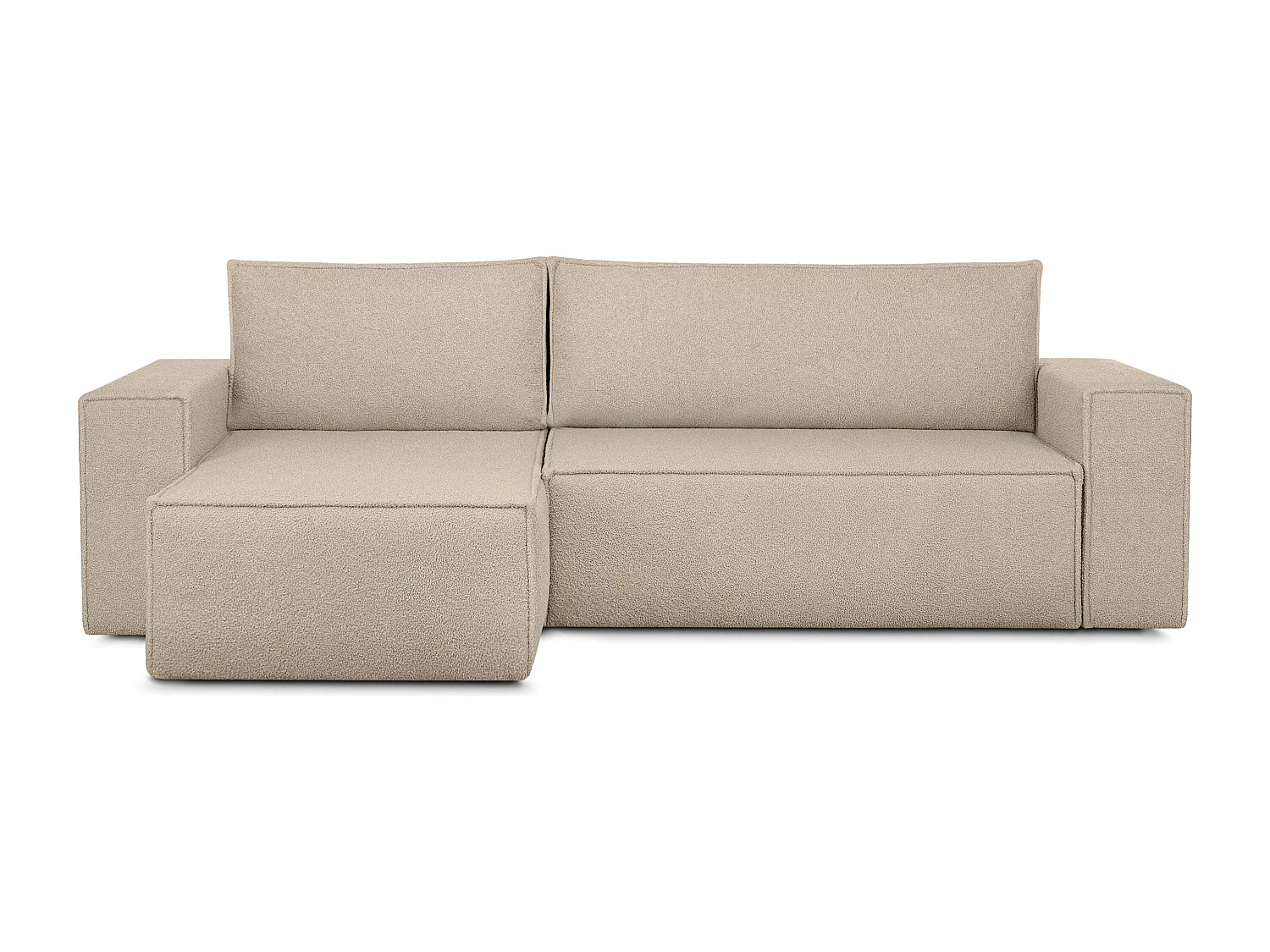 Ecksofa Big links/rechts - mit Schlaffunktion - Pet FriendlyStoff - hellbeige - NAPI II