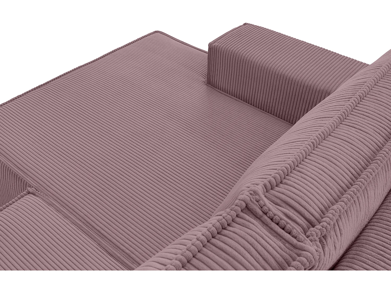 Ecksofa rechts - mit Schlaffunktion - in Pet Friendly Cord-Stoff - hellviolett - NAPI